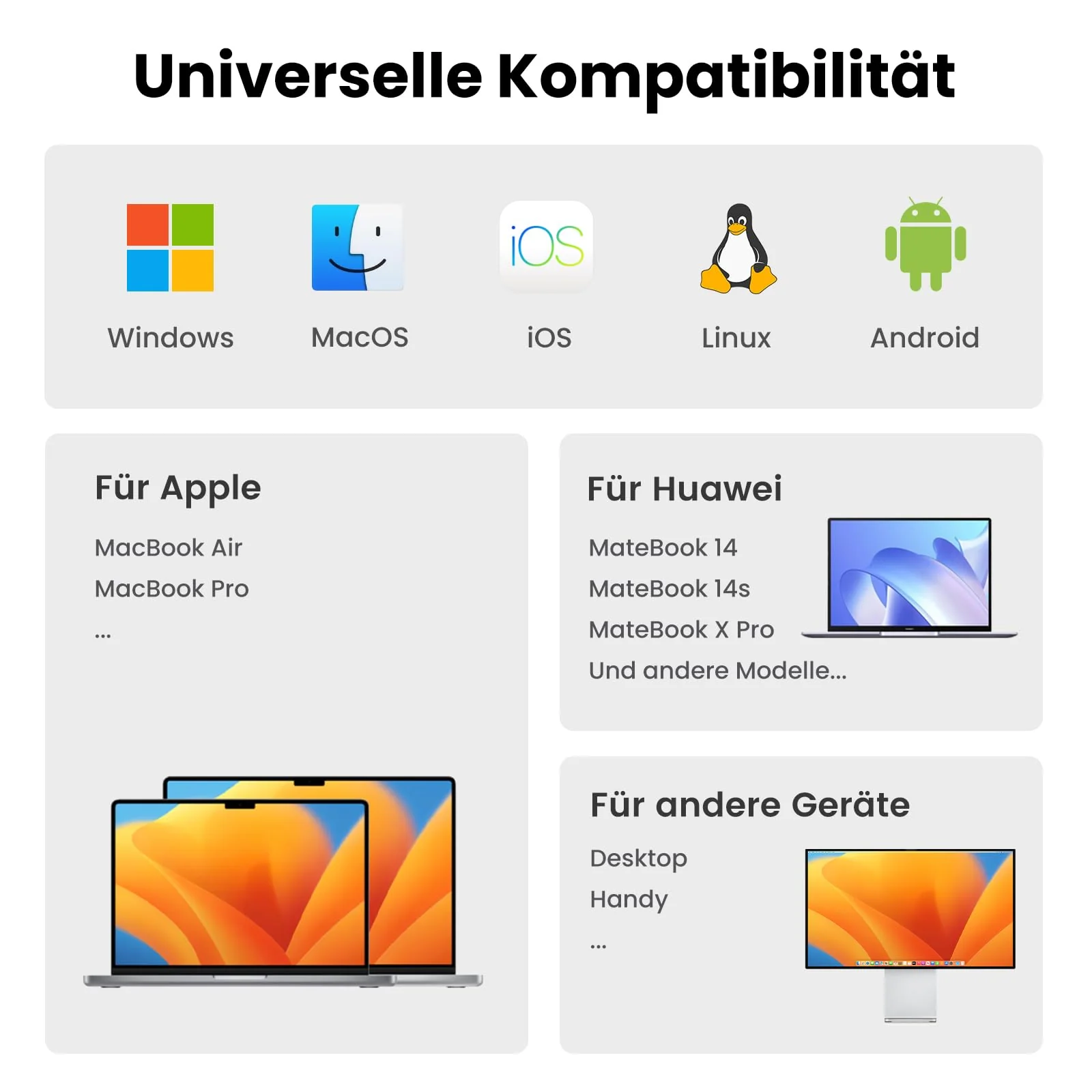 UGREEN Bluetooth Tastatur Maus Set kabellos (Bluetooth 5.0+2.4G) mit Shortcut-Tasten, Funktastatur mit Maus 4000 DPI für Windows/macOS/Linux/Android-Deutsches Layout - Image 8