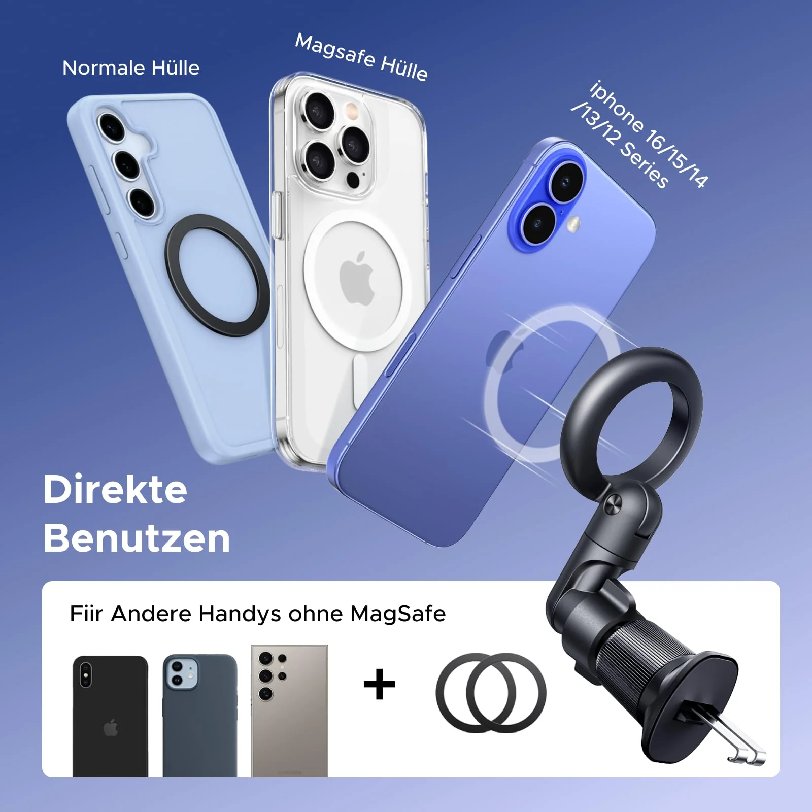 UGREEN Handyhalterung Auto für MagSafe Autohalterung, Handy KFZ Halterungen 2025 Neue Upgrades [20x N52 Magnet] mit iPhone 17 16 15 14 13 12 Pro Max Plus Mini, und Allen Smartphones - Image 4