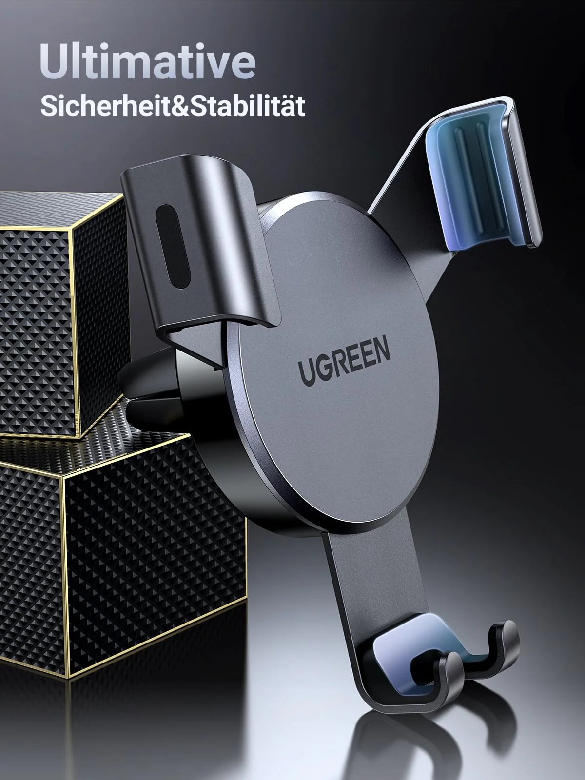 UGREEN Handyhalterung Auto Handy Halterung PKW Lüftung Schwerkraft Handy Autohalterung KFZ Handyhalter fürs Auto kompatibel mit iPhone 17 16 15 14 13 12Pro Max, Galaxy S23 Ultra S22 S21 (Schwarz) - Image 2
