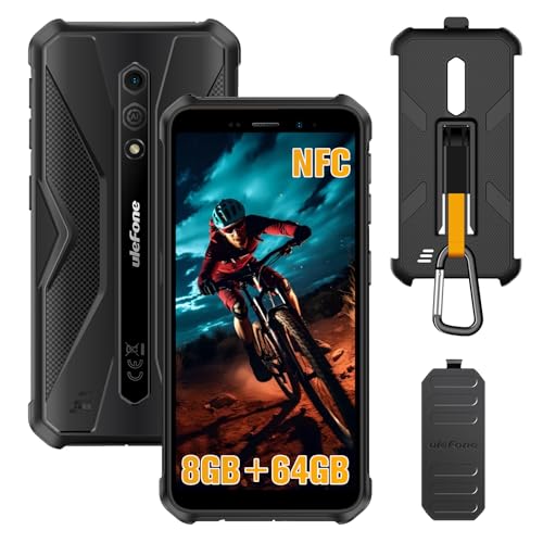 Ulefone Armor X12 Pro Outdoor Handy, Android 15,Octa-Core Prozessor 8GBRAM+64GBROM, Outdoor Smartphone Ohne Vertrag, Kamera 13 MP, 5,45 Zoll HD+ Baustellenhandy, Akku4860mAh, 4GDual SIM/NFC/GPS/IP69K