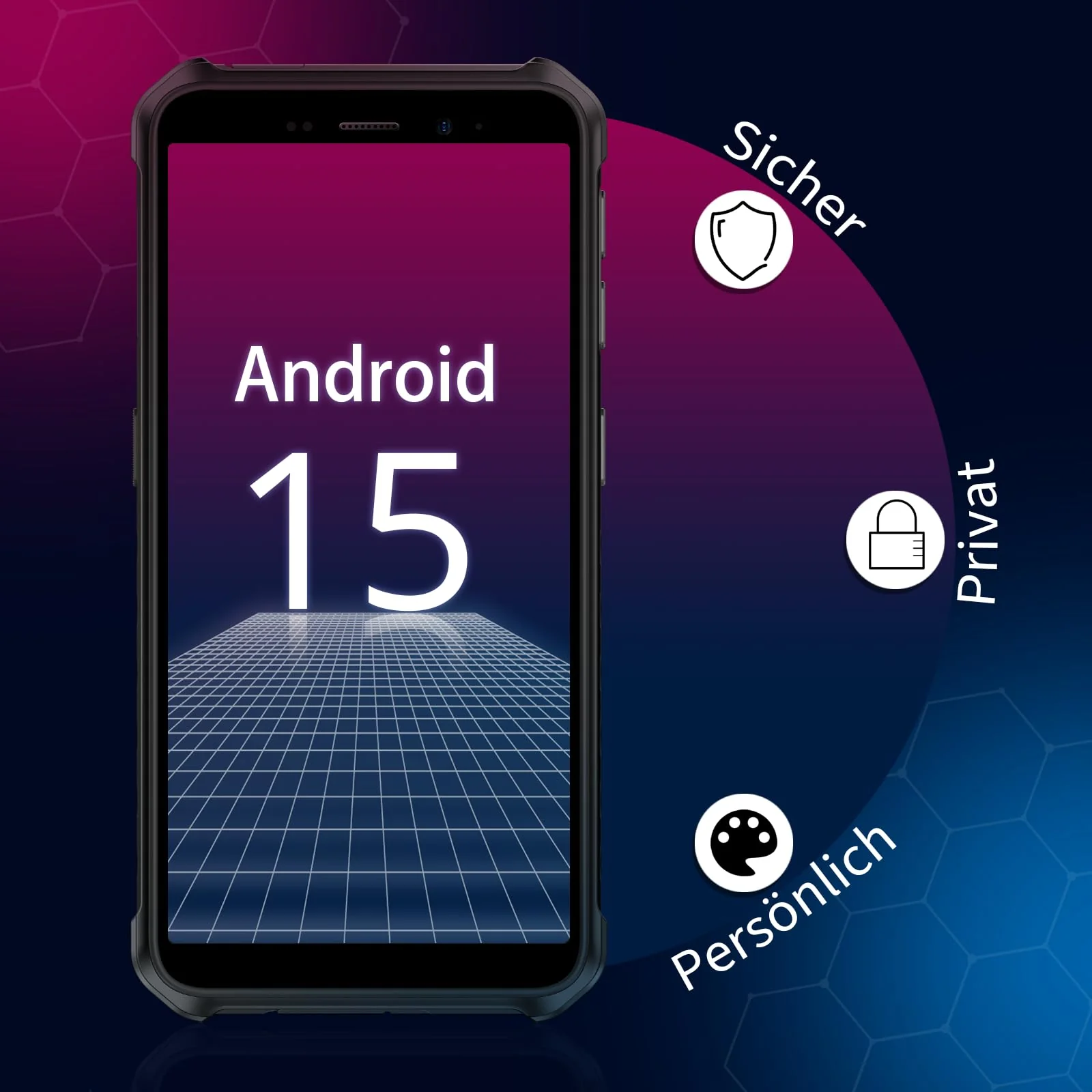 Ulefone Armor X12 Pro Outdoor Handy, Android 15,Octa-Core Prozessor 8GBRAM+64GBROM, Outdoor Smartphone Ohne Vertrag, Kamera 13 MP, 5,45 Zoll HD+ Baustellenhandy, Akku4860mAh, 4GDual SIM/NFC/GPS/IP69K - Image 6