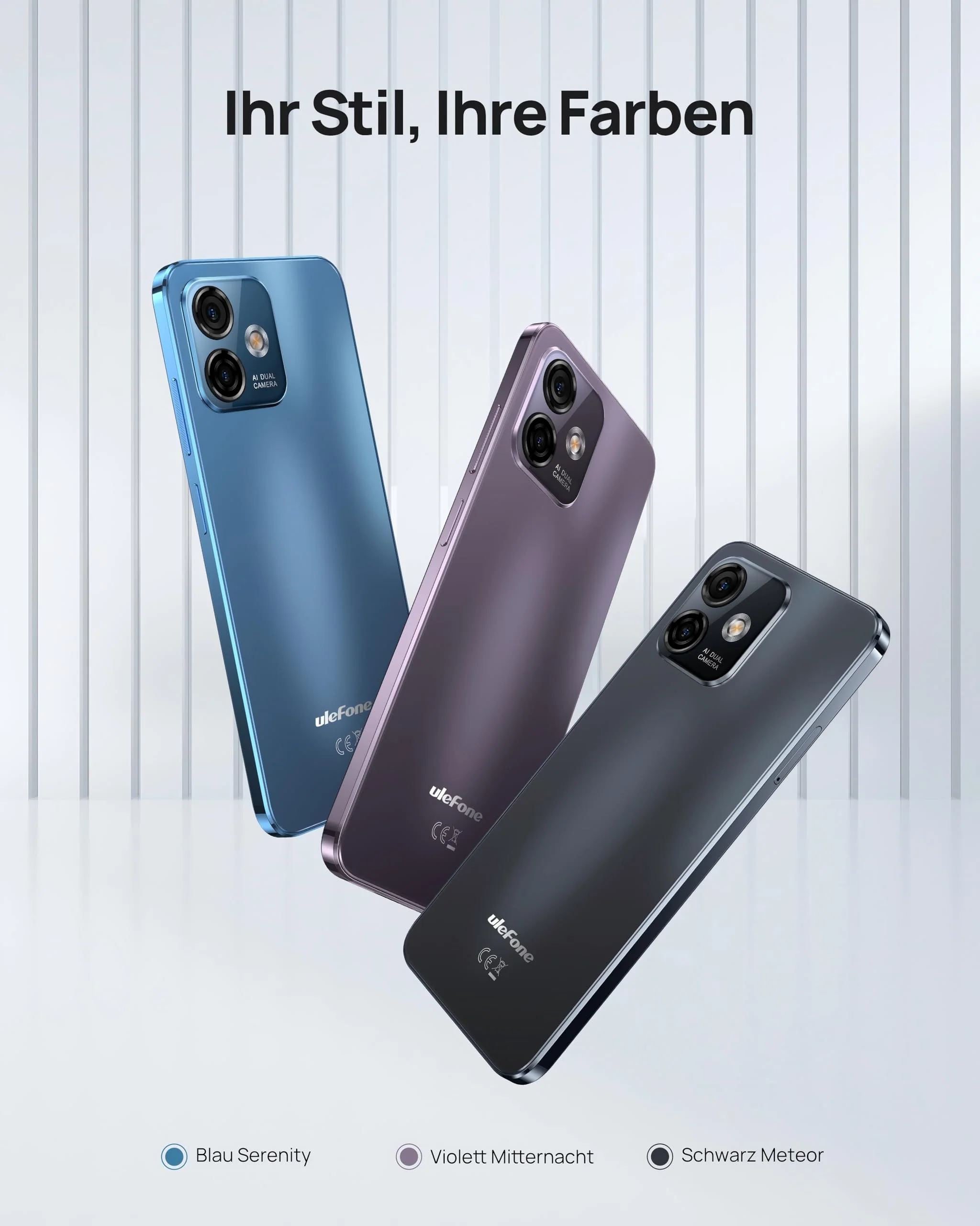 Ulefone Note 16 Pro Smartphone Ohne Vertrag 50MP+8MP Handy Günstig 16GBRAM+128GBROM/TF-256GB 4400mAh 6.52" 4G Dual SIM Android Handy Ohne Vertrag GPS/OTG/Face ID/Fingerabdruck Blau - Image 2