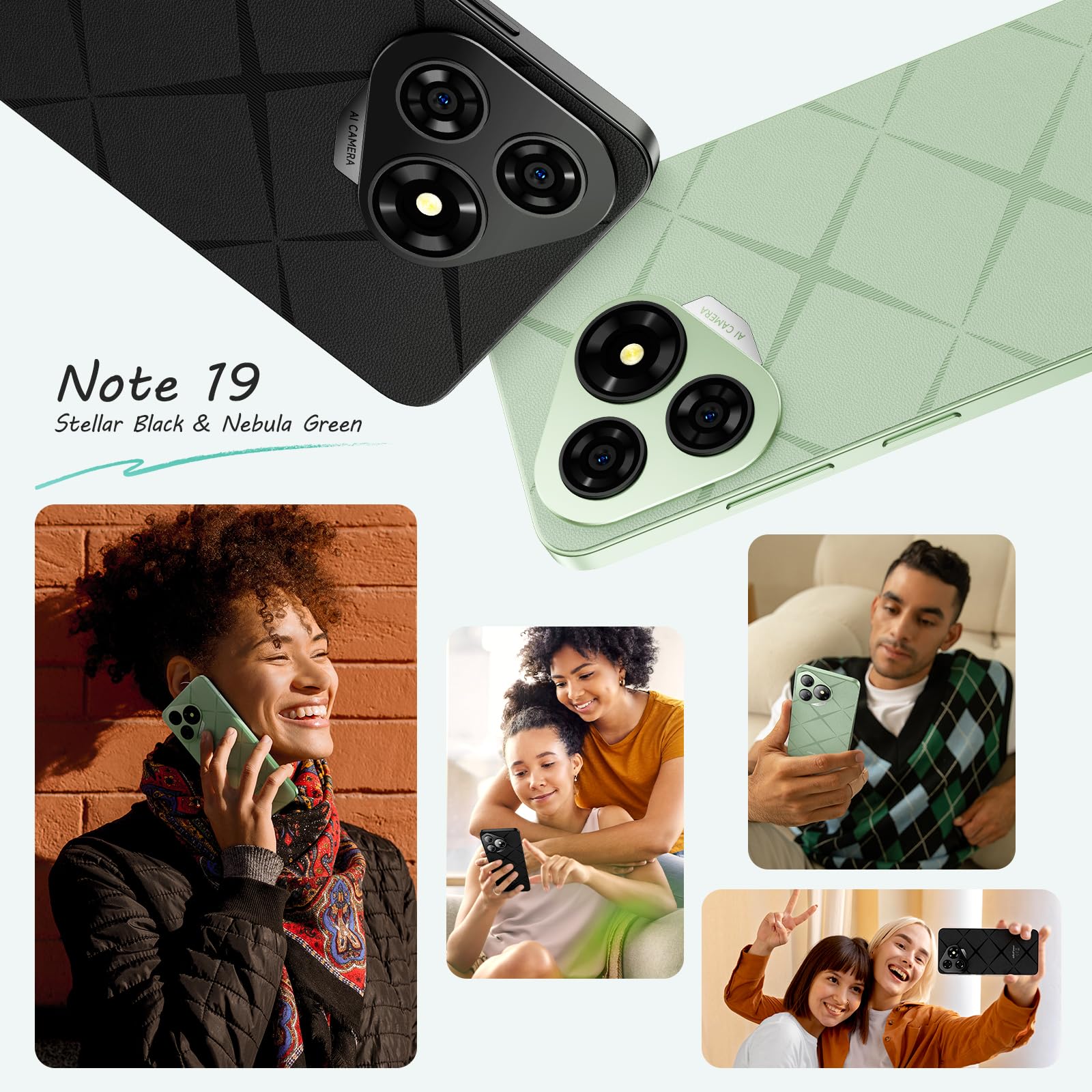 Ulefone Note 19 Smartphone Ohne Vertrag 6GB+64GB/512GB SD, Octa Core, Android 14, 5000mah Handys, 6,52 Zoll HD+ Handy Günstig, 8MP+5MP, 4G Dual SIM Handy Ohne Vertrag Face ID GPS OTG 2 Jahr Garantie - Image 9