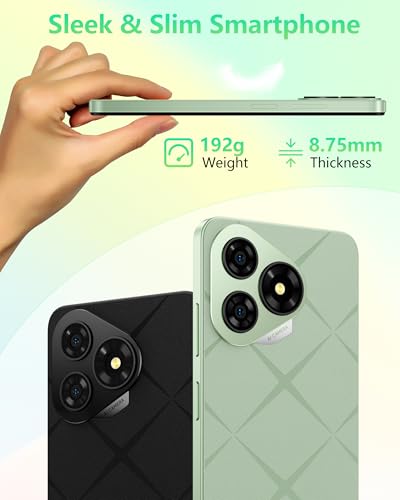 Ulefone Note 19 Smartphone Ohne Vertrag, 6GB + 64GB /512GB TF Handy Günstig, 6.56 Zoll HD+ Android 14 Smartphone, 5000mAh Batterie 8MP Kamera Simlockfreie Handy, 4G Dual SIM/Face ID/GPS-Grün - Image 5
