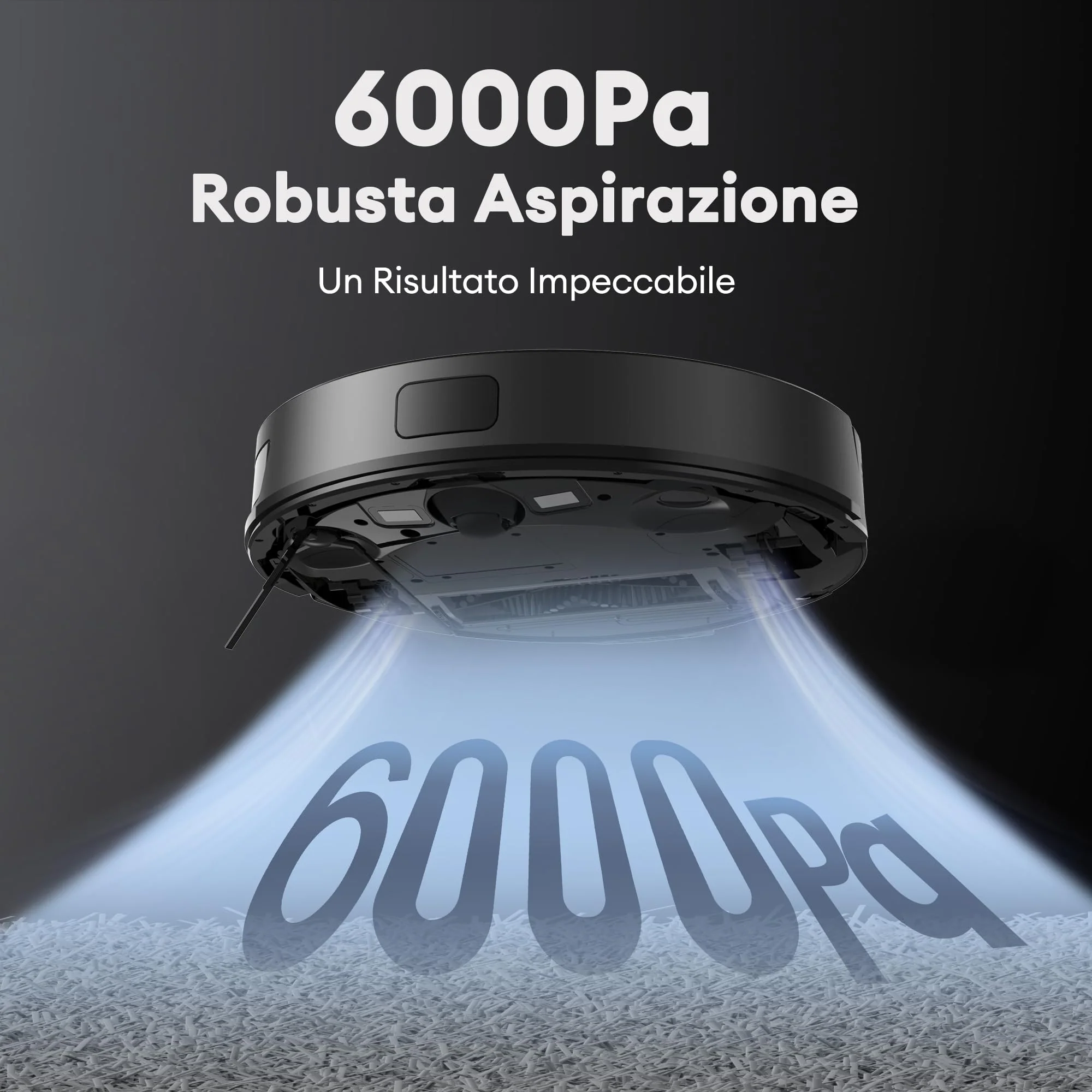 Ultenic Saugroboter mit Wischfunktion 6000Pa, Staubsauger Roboter mit LiDAR Navigation, 3 in 1 Saug und Wischroboter, 150 Min Laufzeit, App Steuerung, Ideal für Tierhaare, Teppich & Hartböden - Image 9
