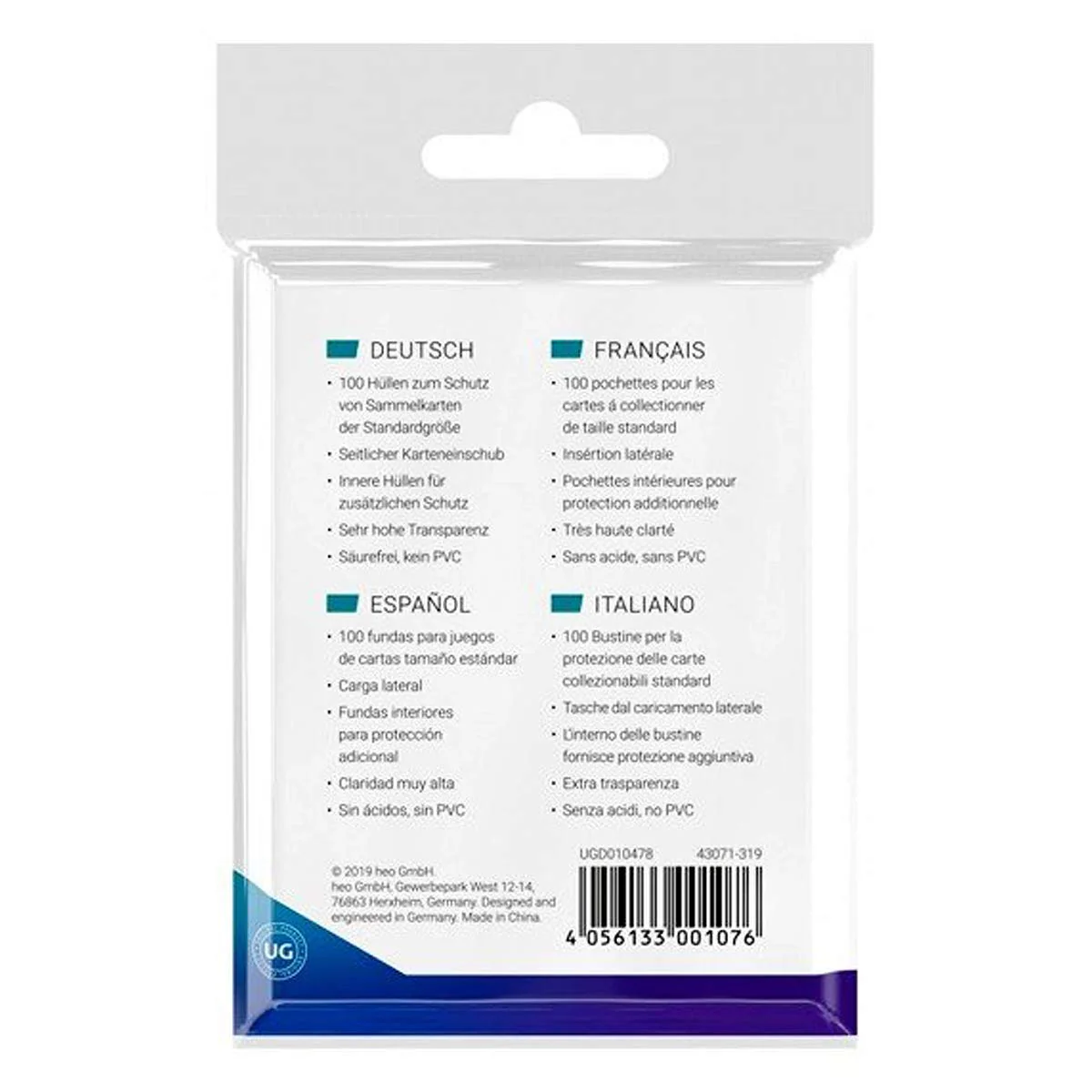 Ultimate Guard UGD010478 - Precise-Fit Sleeves Side-Loading Standardgröße 100, transparent - Image 2