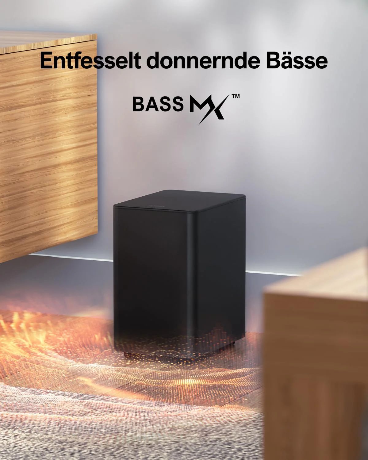 ULTIMEA 5.1 Surround Soundbar, 3D Surround Sound System, Soundbar für TV Geräte mit Subwoofer und Rear-Lautsprechern, 5.1 Virtuelle Surround, Bass Einstellbare Heimkino TV Lautsprecher, Poseidon D50 - Image 4