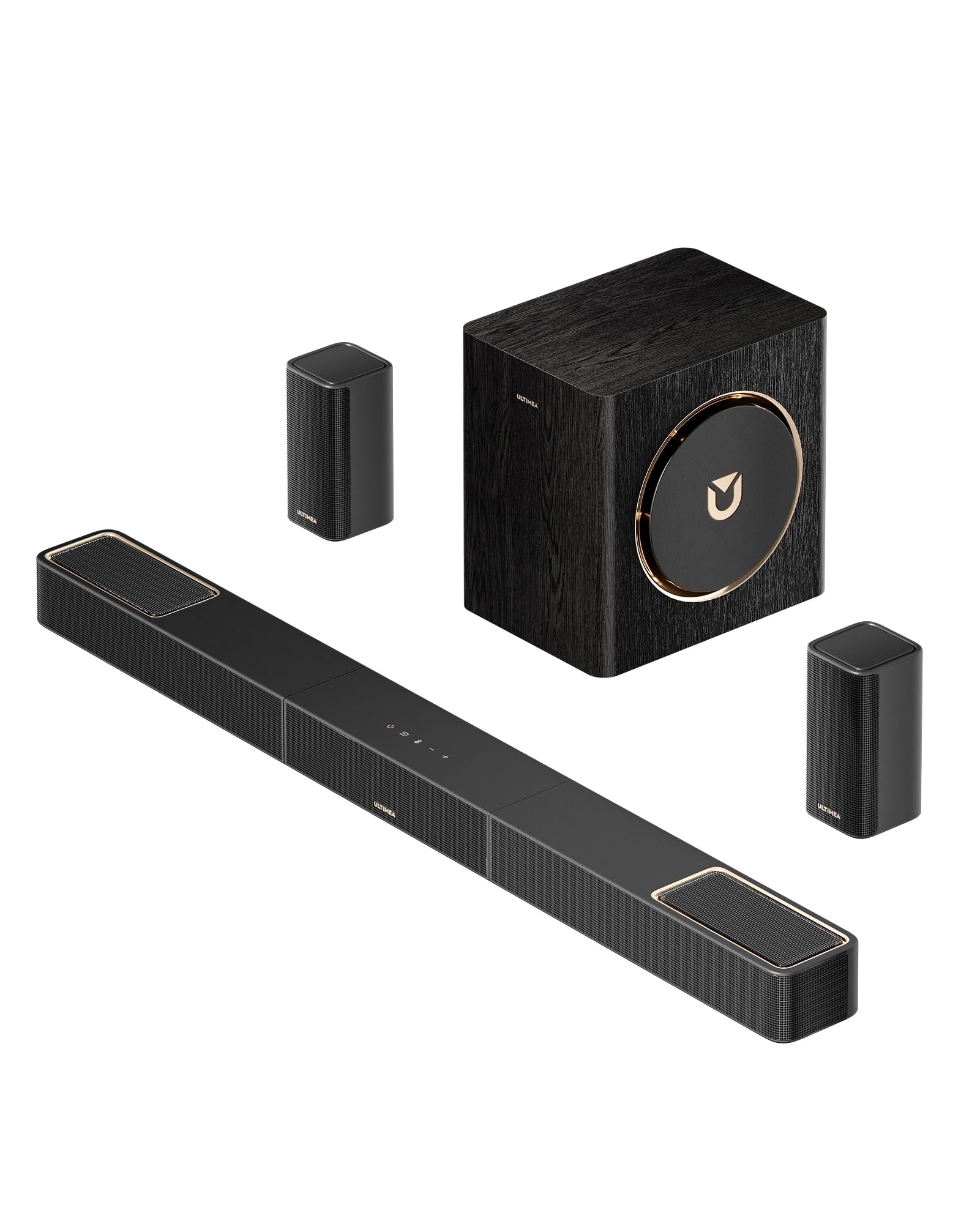 ULTIMEA Skywave X40 5.1.2ch Wireless Surround Sound System, Soundbar für TV Geräte mit Dolby Atmos, 530W Soundbar mit Kabellos Subwoofer, GaN-Verstärker, 4K-HDR-Pass-Through, HDMI eARC, BT 5.4