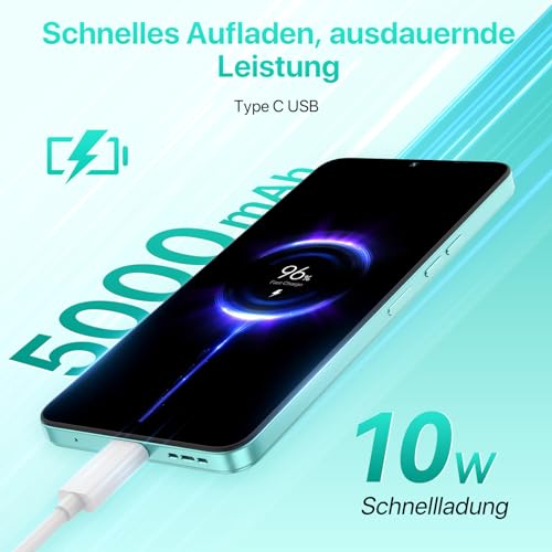 UMIDIGI A15C Smartphone Ohne Vertrag 2023, 4G Handy Ohne Vertrag, Octa-Core 16GB(8GB+8GB)+128GB/1TB, 48MP+8MP, 6,7" HD+Display, 5000mAh, Dual SIM Android 13 Simlockfreie Handys, NFC/Face ID/OTG/GPS - Image 3