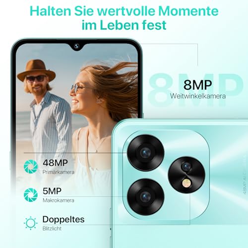 UMIDIGI A15C Smartphone Ohne Vertrag 2023, 4G Handy Ohne Vertrag, Octa-Core 16GB(8GB+8GB)+128GB/1TB, 48MP+8MP, 6,7" HD+Display, 5000mAh, Dual SIM Android 13 Simlockfreie Handys, NFC/Face ID/OTG/GPS - Image 5