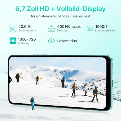 UMIDIGI A15C Smartphone Ohne Vertrag 2023, 4G Handy Ohne Vertrag, Octa-Core 16GB(8GB+8GB)+128GB/1TB, 48MP+8MP, 6,7" HD+Display, 5000mAh, Dual SIM Android 13 Simlockfreie Handys, NFC/Face ID/OTG/GPS - Image 6