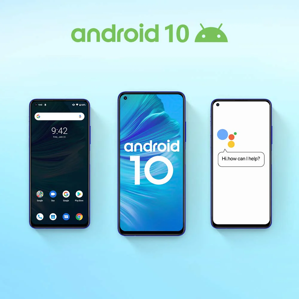 UMIDIGI F2 Android 10 Smartphone ohne vertrag 6.53 Zoll FHD+ FullView Display Handy mit 6GB+128GB, 5150mAh großer Akku, 48 MP Quad-Kamera, NFC, Google Assistant, Seitlicher Fingerabdrucksensor, Blau - Image 5