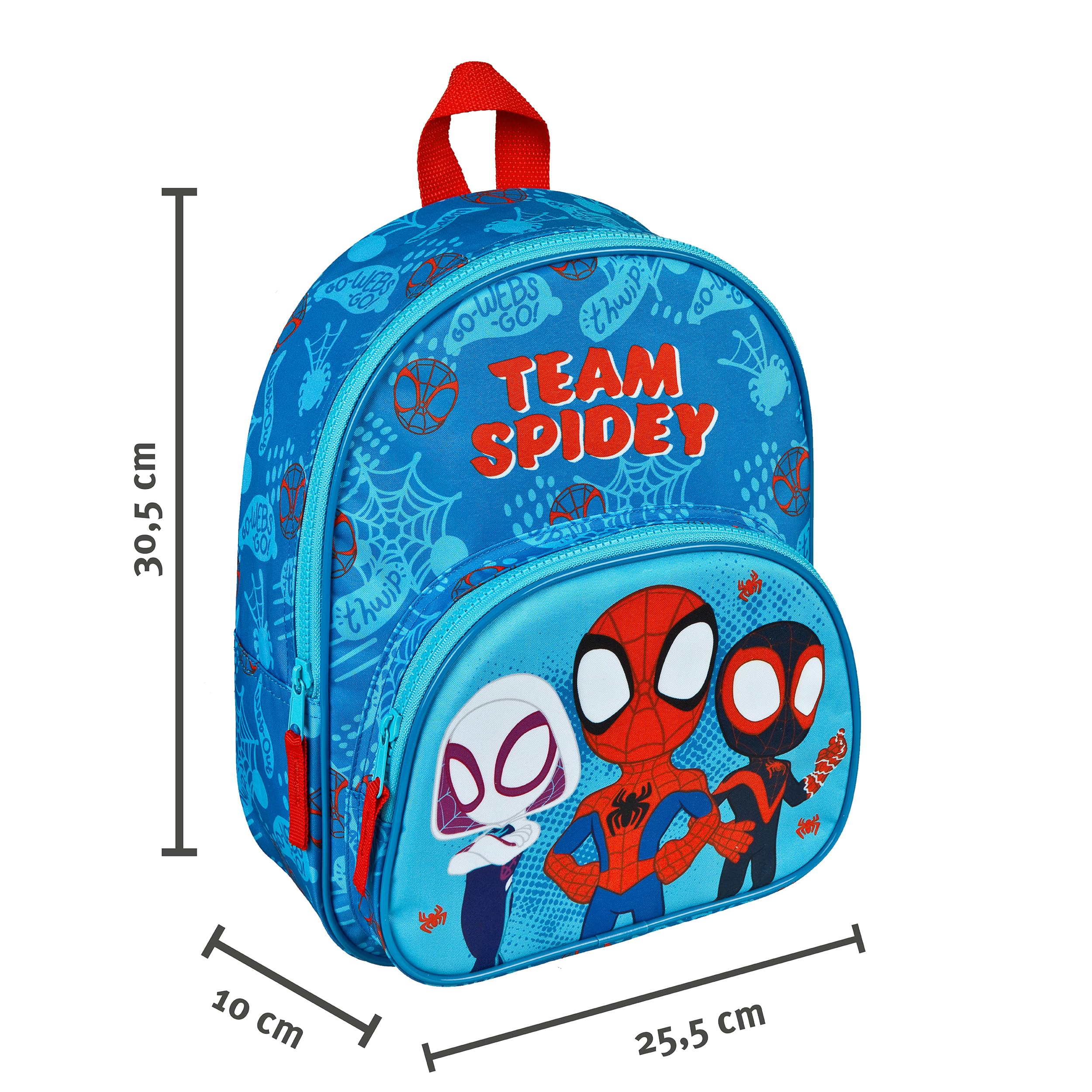 Undercover - Kinderrucksack Spidey - mit Fronttasche - für Kindergarten, Freizeit und Reisen - langlebig und praktisch - für Kinder ab 4 Jahren - Image 6