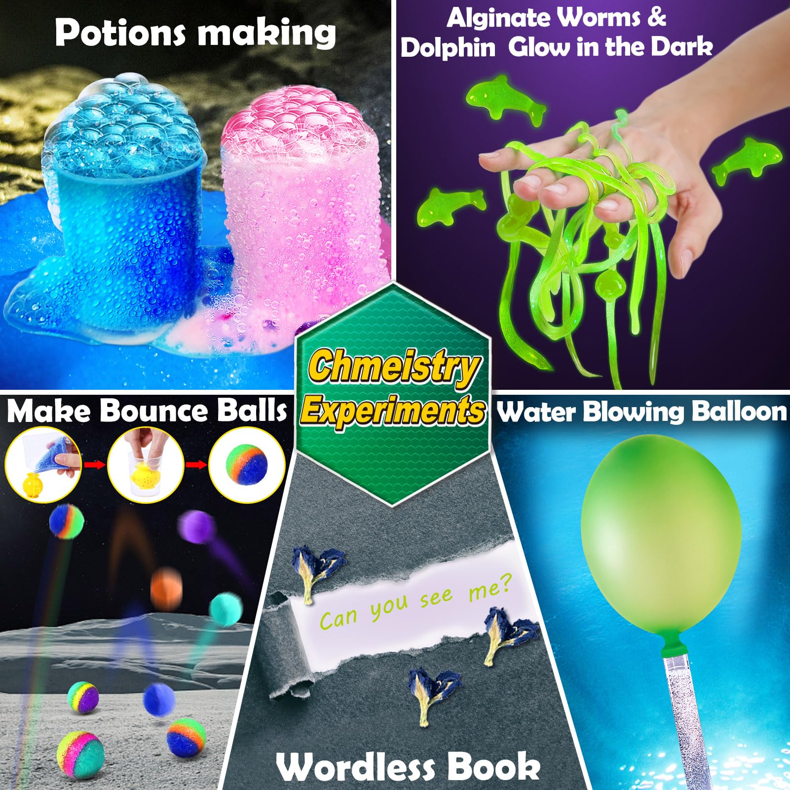 UNGLINGA 150 Experimente Kits für Kinder Jungen Mädchen, Wissenschaft Experimentierkasten Spielzeug Jungen Geschenke, Chemiebaukasten Kindern Labor - Image 3