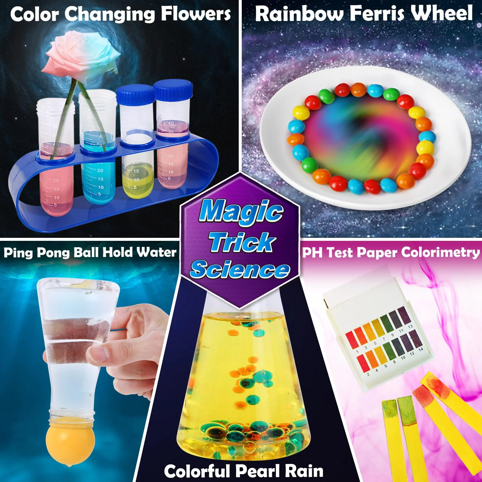 UNGLINGA 150 Experimente Kits für Kinder Jungen Mädchen, Wissenschaft Experimentierkasten Spielzeug Jungen Geschenke, Chemiebaukasten Kindern Labor - Image 4
