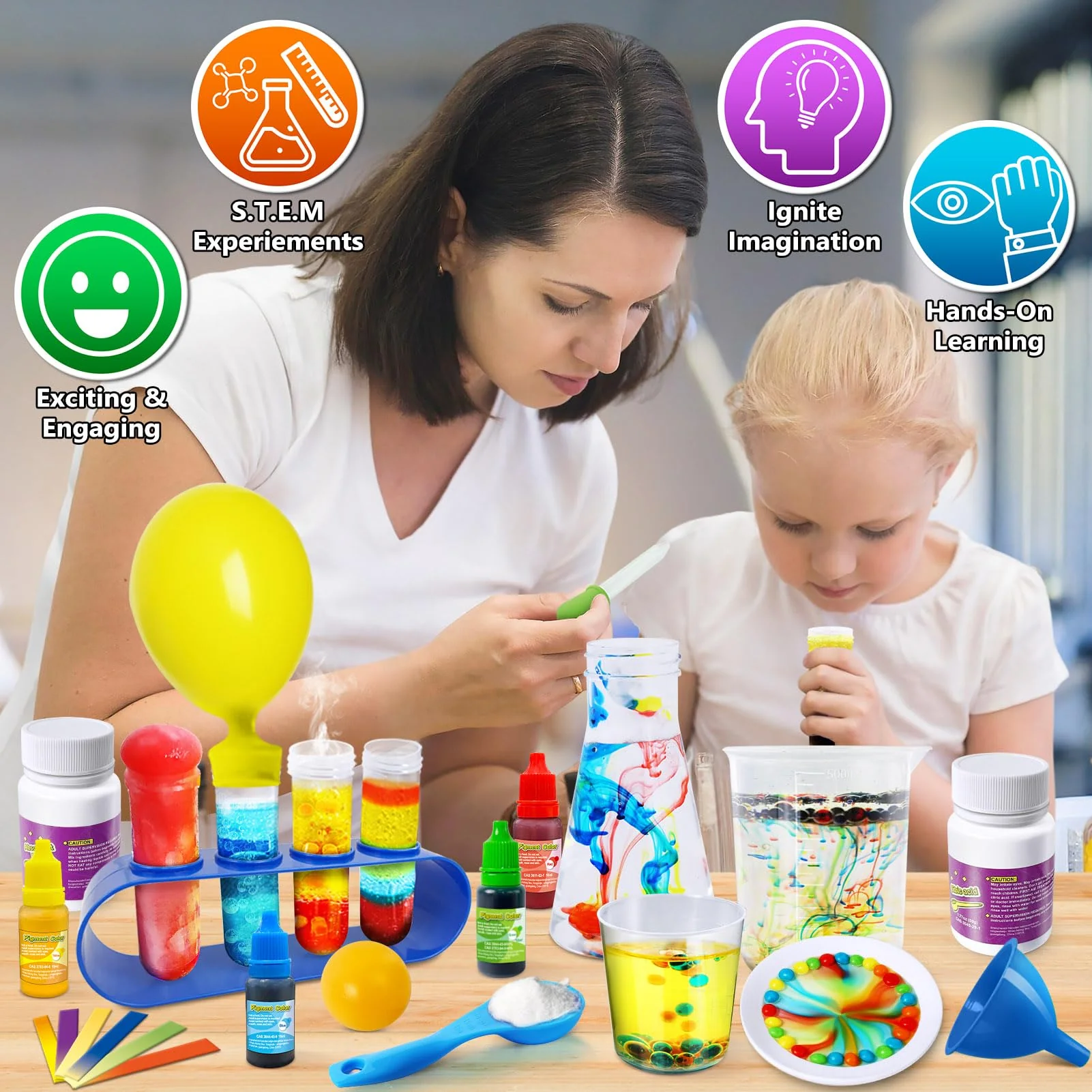 UNGLINGA 300+ Experimente Kit für Kinder, Chemiebaukasten Experimentierkästen Chemie-Set Wissenschaft Projekt Mint Aktivitäten Spielzeug Geschenke für Jungen Mädchen - Image 2