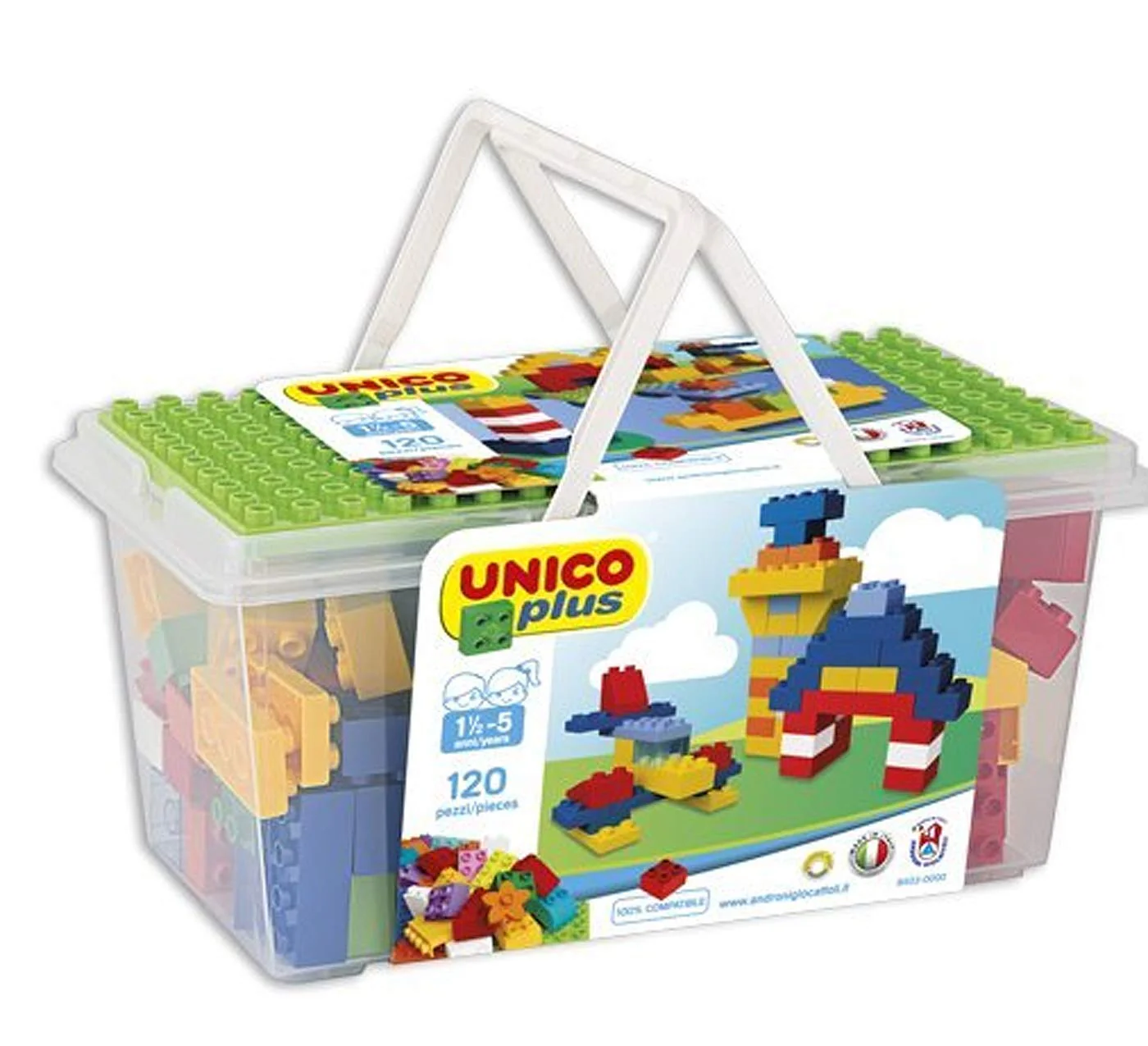 Unico 8502-0000 120 Bauklötze,3 Jahre to 99 Jahre