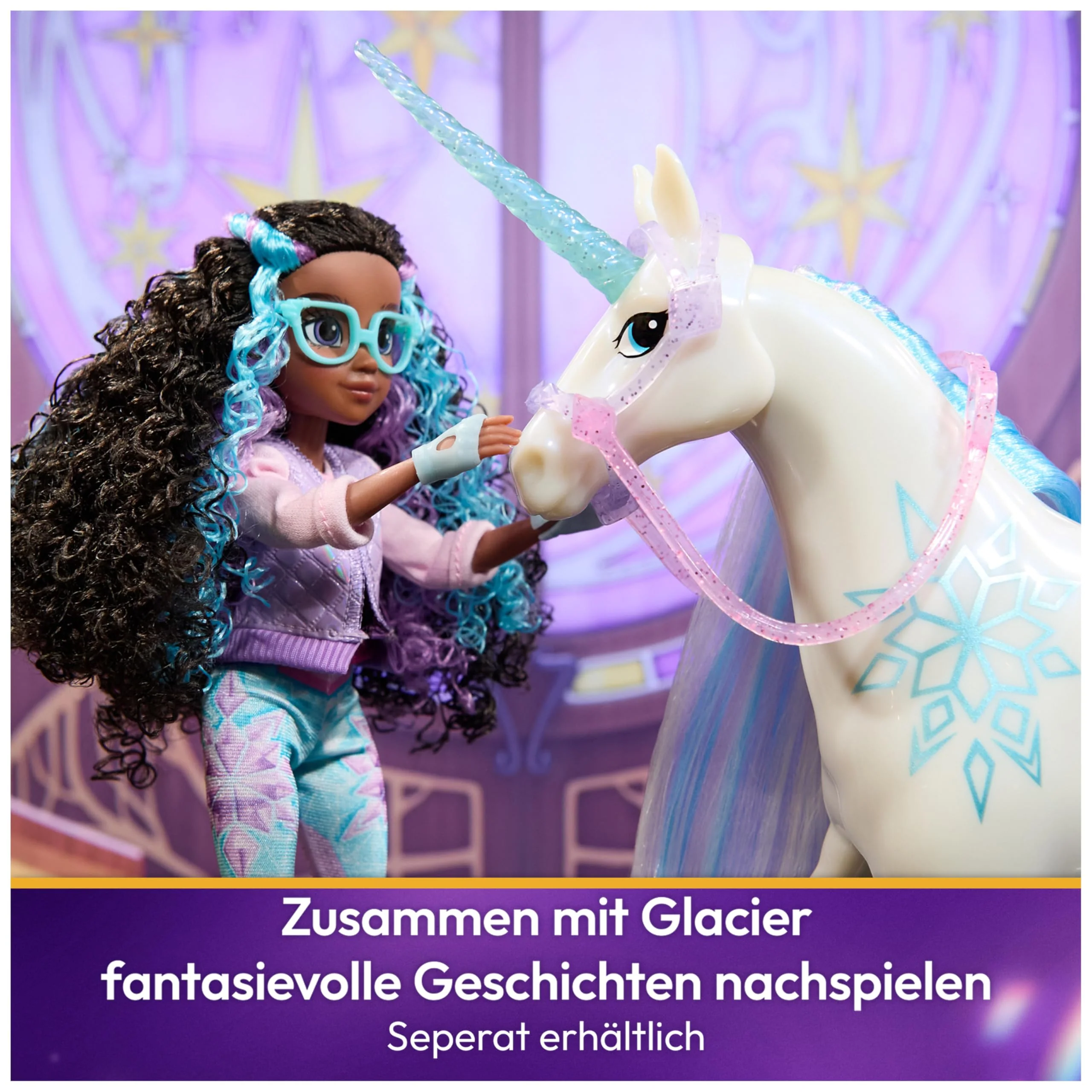 Unicorn Academy Ankleidepuppe Layla - die Originalpuppe zur beliebten Netflix-Serie, 24 cm groß, mit echtem Haar, abnehmbarer Kleidung und Accessoires, für Kinder ab 4 Jahren - Image 5