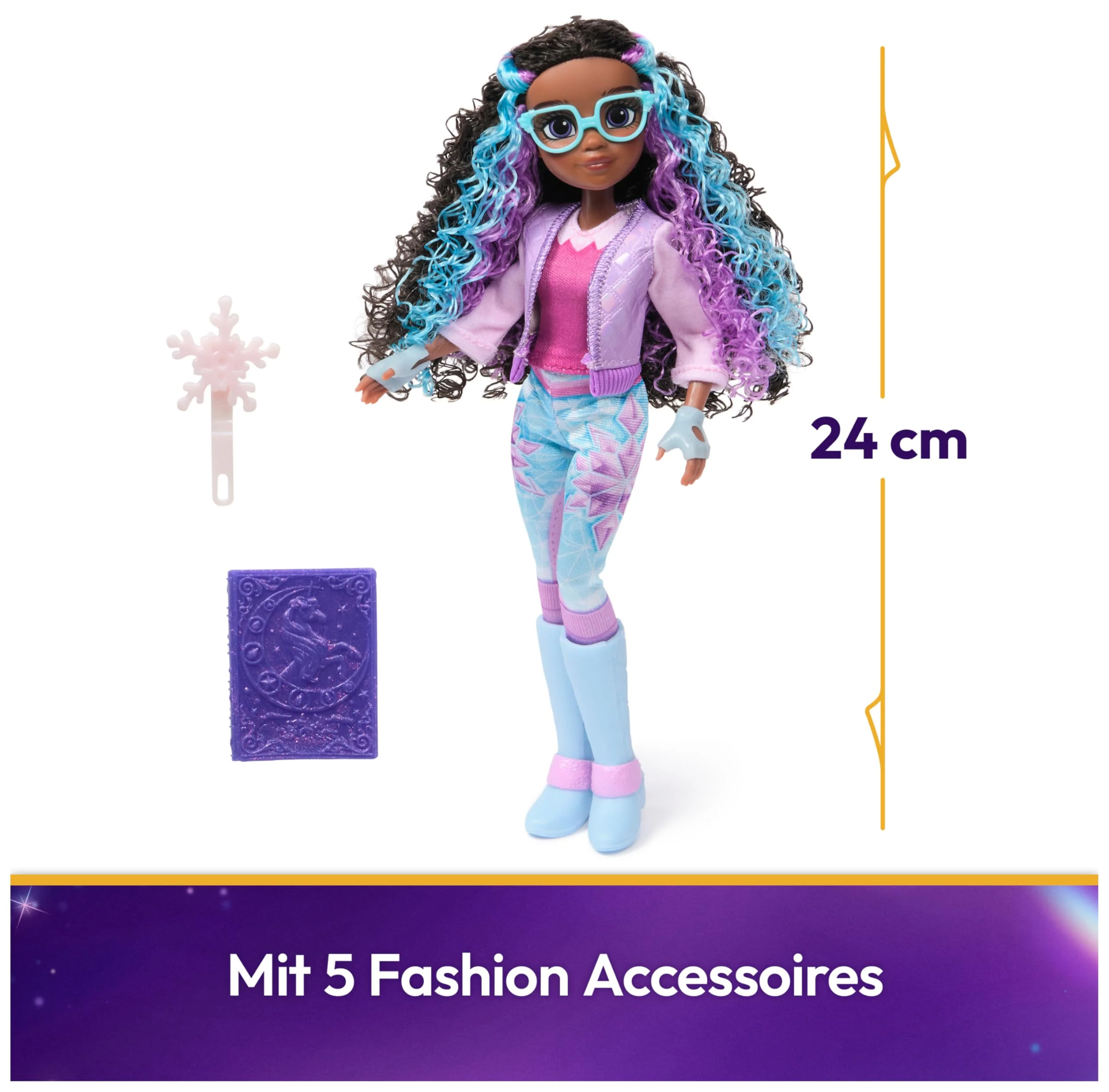 Unicorn Academy Ankleidepuppe Layla - die Originalpuppe zur beliebten Netflix-Serie, 24 cm groß, mit echtem Haar, abnehmbarer Kleidung und Accessoires, für Kinder ab 4 Jahren - Image 8