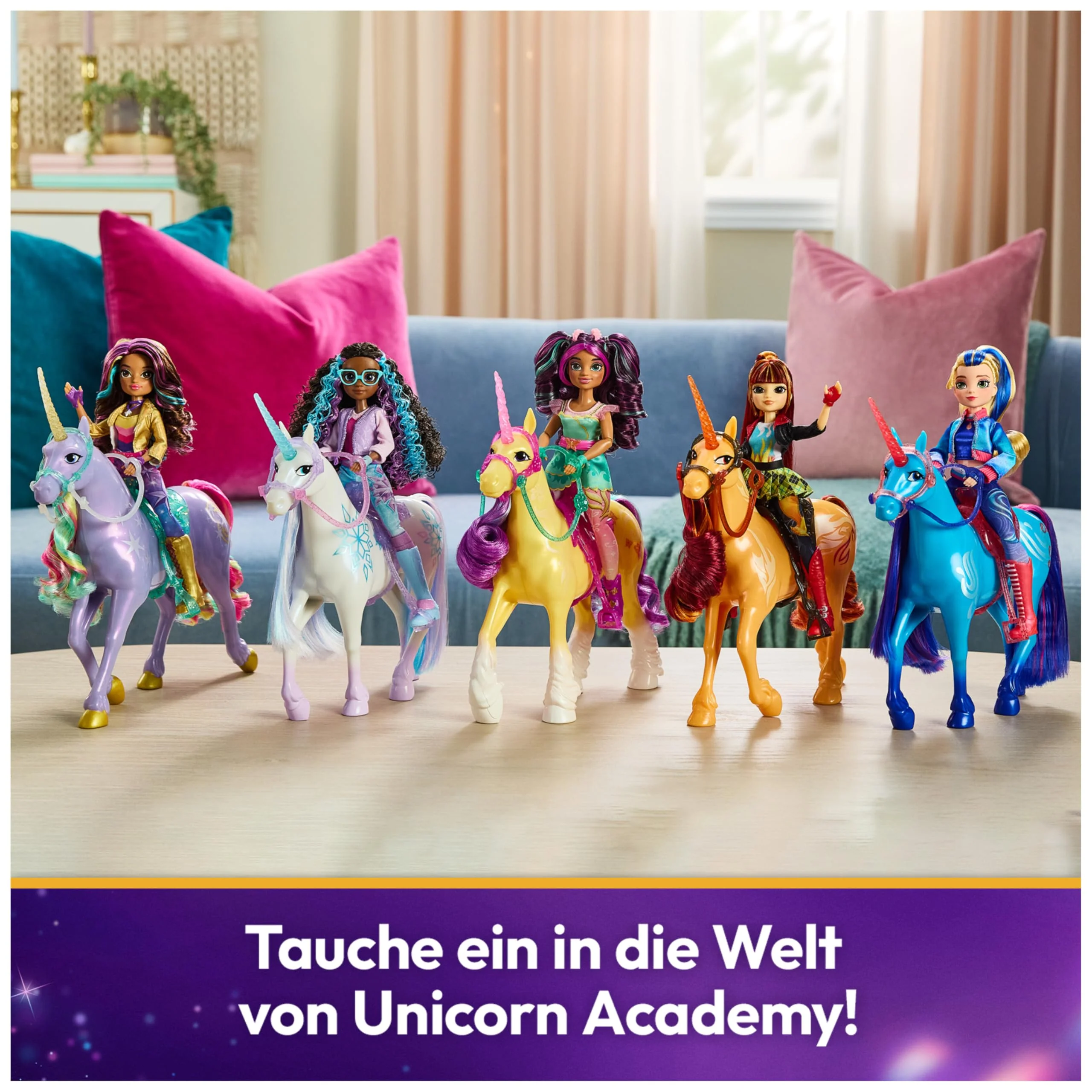Unicorn Academy Einhorn Glacier - 28 cm groß, Original-Einhorn von Layla zur Netflix-Serie, mit echter Mähne und Schweif, abnehmbarem Zaumzeug und Sattel sowie Bürste, für Kinder ab 4 Jahren - Image 3