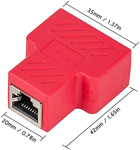 VANDESAIL 2 Pack LAN Splitter Verteiler, LAN Splitter 1 Auf 2, RJ45 Splitter LAN Switch 2Port, Ethernet Splitter Netzwerk Verlängerungen Adapter, LAN Kabel Splitter für Cat5e Cat6 Cat7 Cat8 Kabel - Image 10