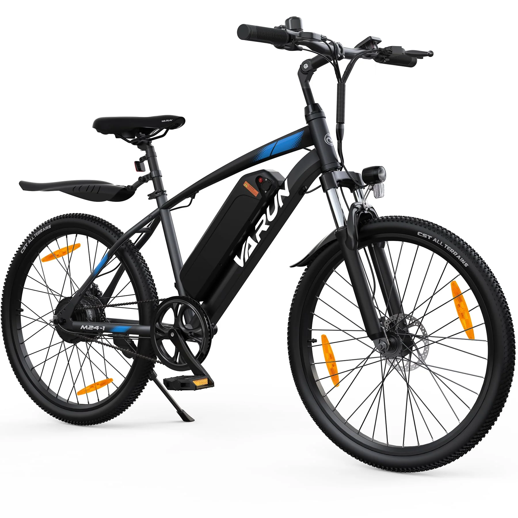 VARUN E Bike 24 Zoll, E-Mountainbike Herren Damen mit 250W Motor, 36V 7.8Ah Herausnehmbare Li-Ion Batterie, Aluminiumlegierung Elektrofahrrad, geeignet für Outdoor Kurztrips - Image 2