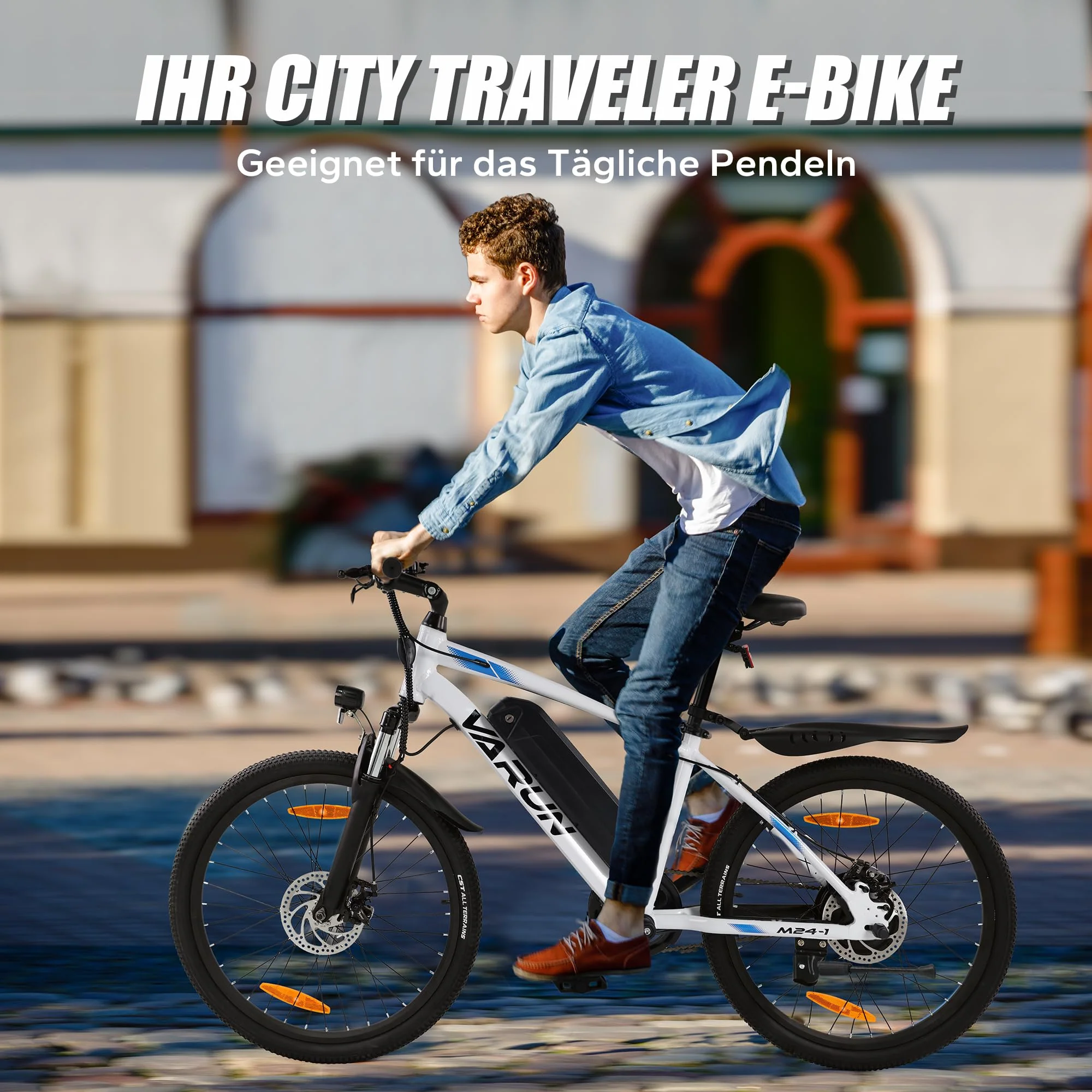 VARUN Elektrofahrrad 24 Zoll, Herren und Damen E-Bike mit 36V 7.8Ah herausnehmbarem Li-Ion Akku mit 250W Motor, Aluminiumlegierung Elektrofahrrad für Outdoor Touren 70KM - Image 2