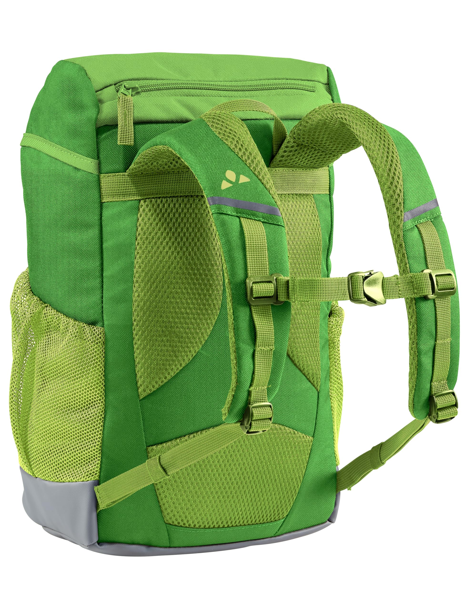 VAUDE Kinderrucksack Jungen & Mädchen Puck 10 Liter in grün, komfortabler Wanderrucksack Kinder, Wetterfester Schulrucksack mit Regenhülle & Lupe, viel Stauraum - Image 5