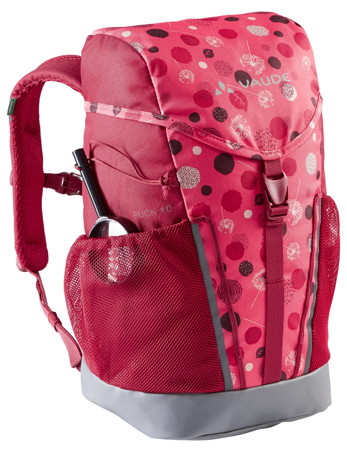 VAUDE Kinderrucksack Jungen & Mädchen Puck 10 Liter in grün, komfortabler Wanderrucksack Kinder, Wetterfester Schulrucksack mit Regenhülle & Lupe, viel Stauraum - Image 7