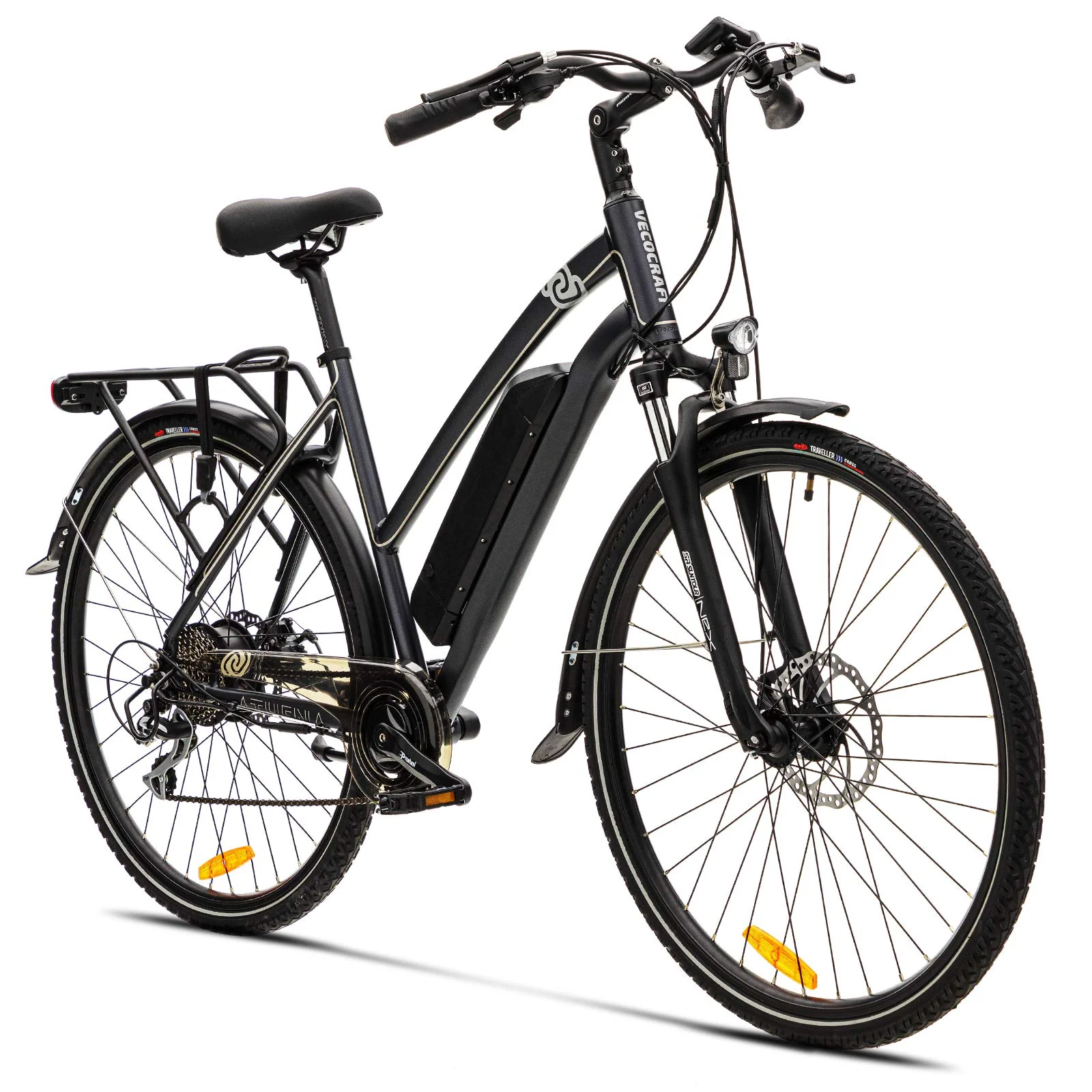 VecoCraft Elektrofahrrad E Bike Athena E-Bike Trekking Pedelec für Damen Herren, 28Zoll Urban Citybike, mit 36V 250W 13Ah Akku 25km/h 100km, Shimano 8-Gang Electric Bike - Image 3