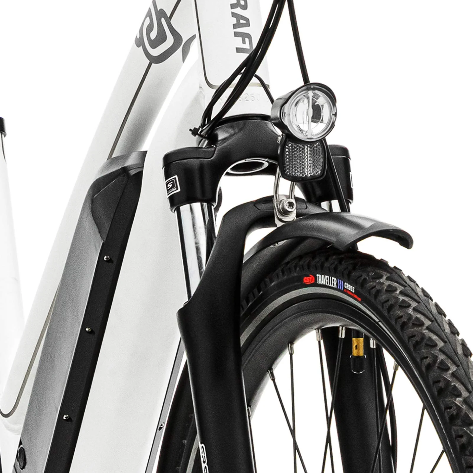 VecoCraft Elektrofahrrad E Bike Athena, Trekking Pedelec für Damen Herren, 28 Zoll Urban Citybike, mit 36V 250W 13Ah Akku 25km/h 100km, Shimano 8-Gang Electric Bike, Weiss - Image 3