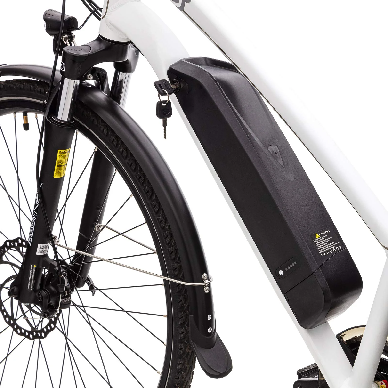 VecoCraft Elektrofahrrad E Bike Athena, Trekking Pedelec für Damen Herren, 28 Zoll Urban Citybike, mit 36V 250W 13Ah Akku 25km/h 100km, Shimano 8-Gang Electric Bike, Weiss - Image 5