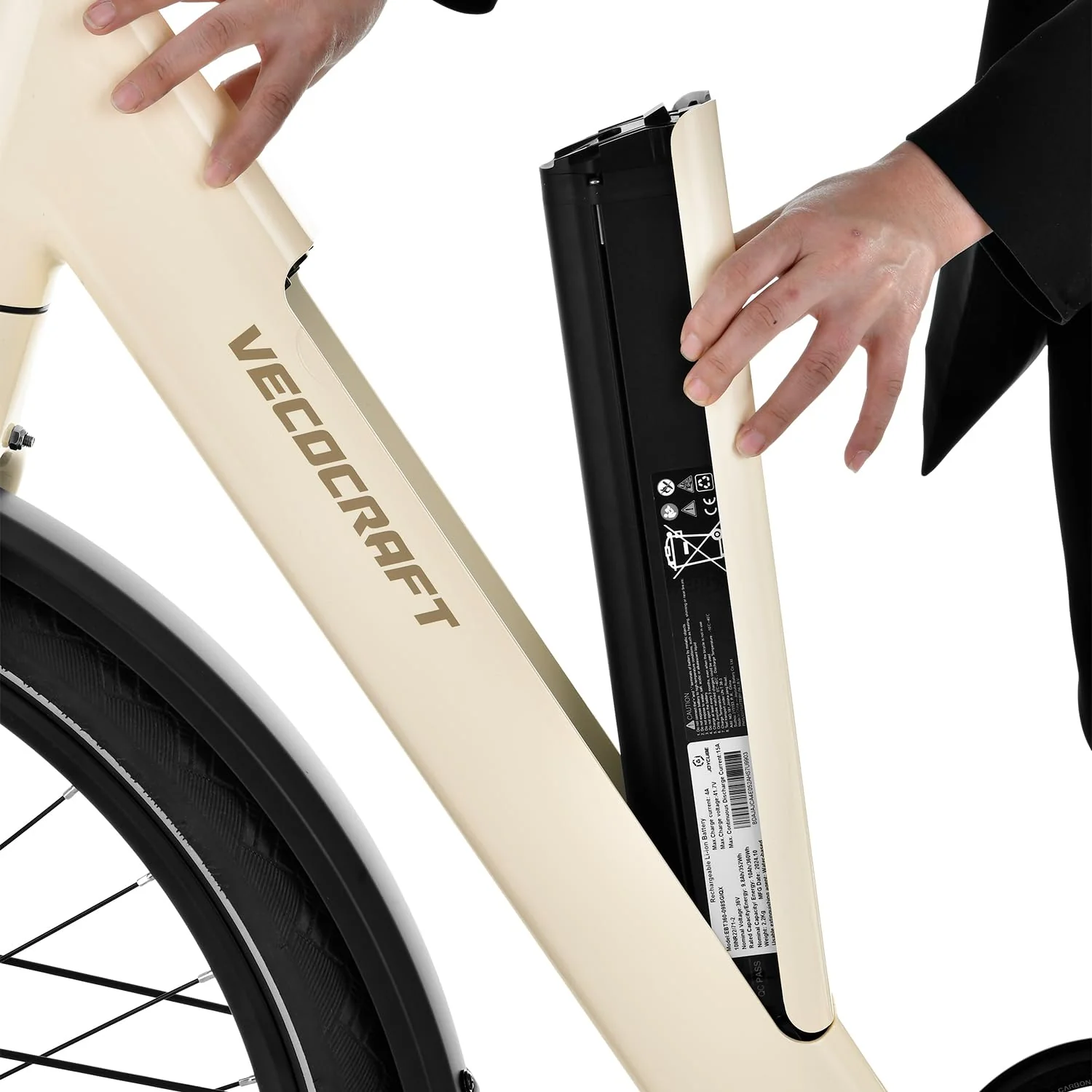 VecoCraft Luna 2.0 Damen Sandgelb e Bike 28 Zoll City E-Bike. Electric Bike mit Motor,2 Gang, Riemenantrieb, Tektro Scheibenbremsen| LCD Display Integrated in The stem - Image 5
