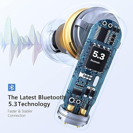 VEEOOIn-Ear Ohrhörer mit HD Mikrofon, Kopfhörer Kabellos Bluetooth HiFi Stereoklang, Wireless Earbuds IPX7 Wasserdicht, Wireless Kopfhörer 30h Spielzeit, Touch Control für iPhone/Android - Image 7