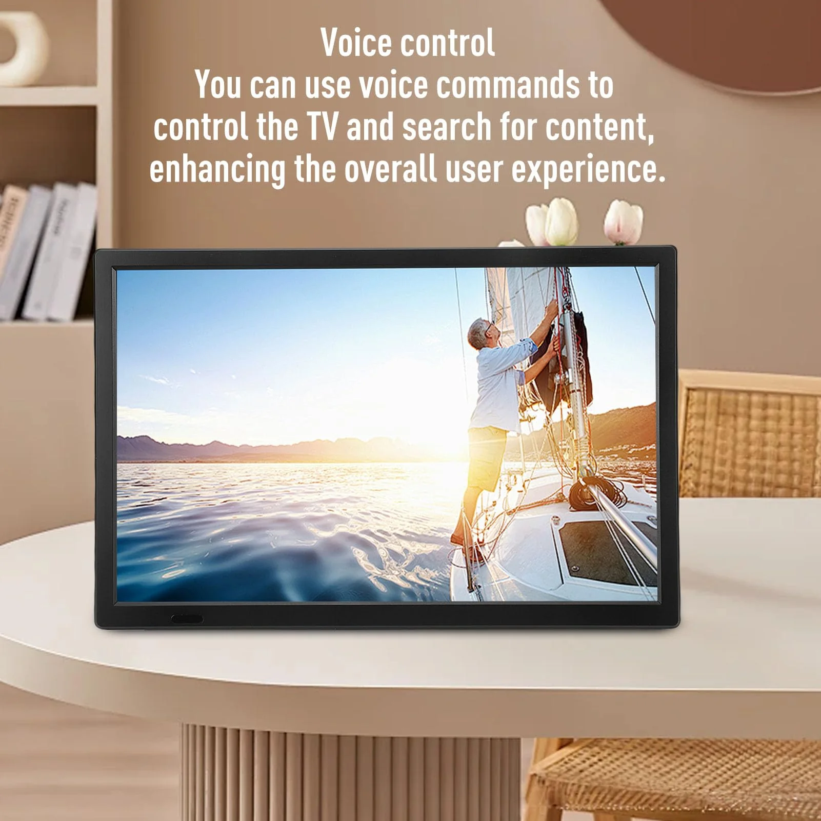 VELATEMOR Smarter 15,4-Zoll-Fernseher, für mit 1 GB DRAM, 8 GB Speicher, Unterstützt Netflix Prime Video, Bluetooth-Sprachfernbedienung, für Küche, Schlafzimmer, Badezimmer - Image 8