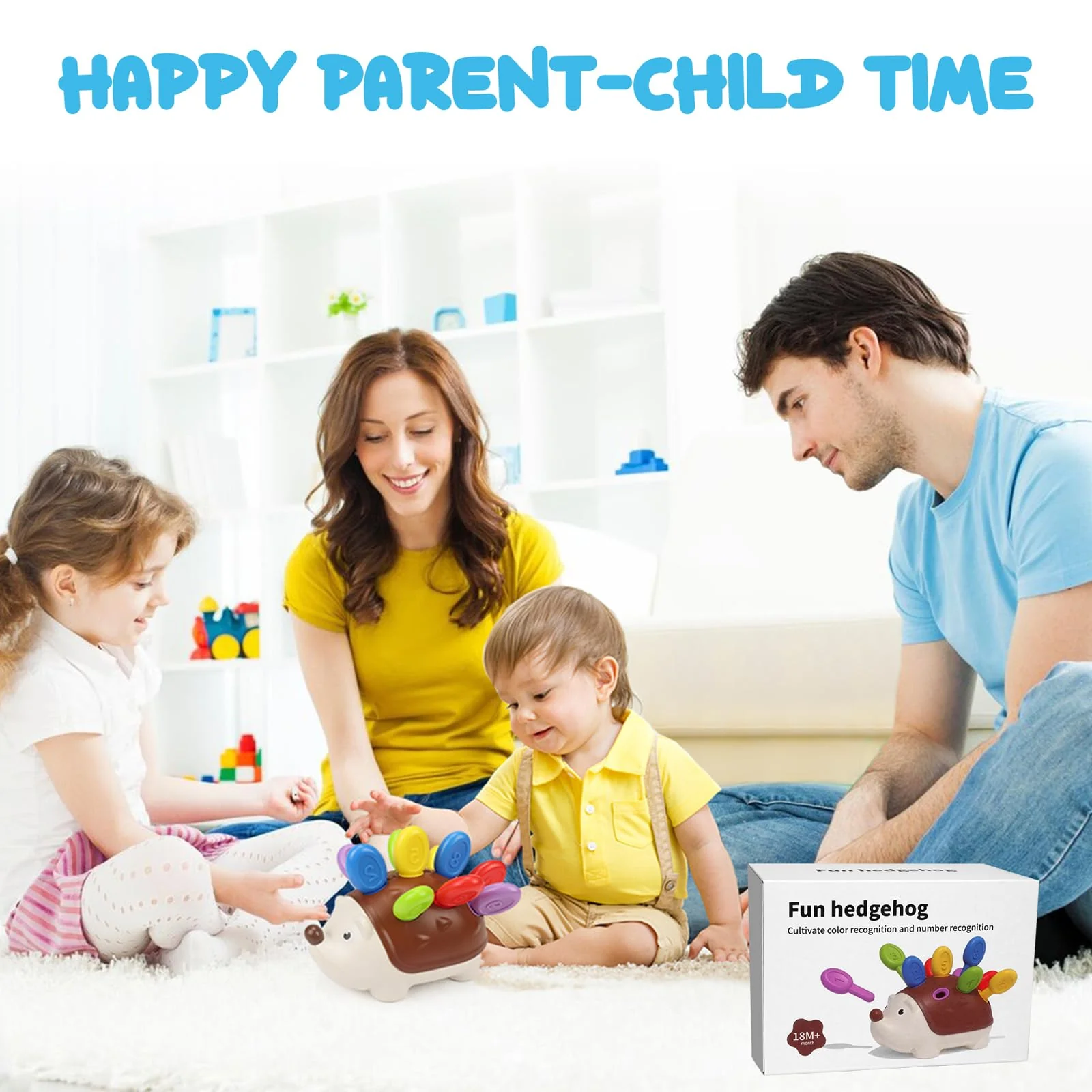 Venditer Steckspiel ab 1 Jahr, Igel Montessori Spielzeug Baby ab 1-3 Jahr, Motorikspielzeug Trainiert Hand-Auge-Koordination Kleinkind Lernspielzeug Kinderspielzeug Geschenk 1 Jahr Junge Mädchen - Image 3