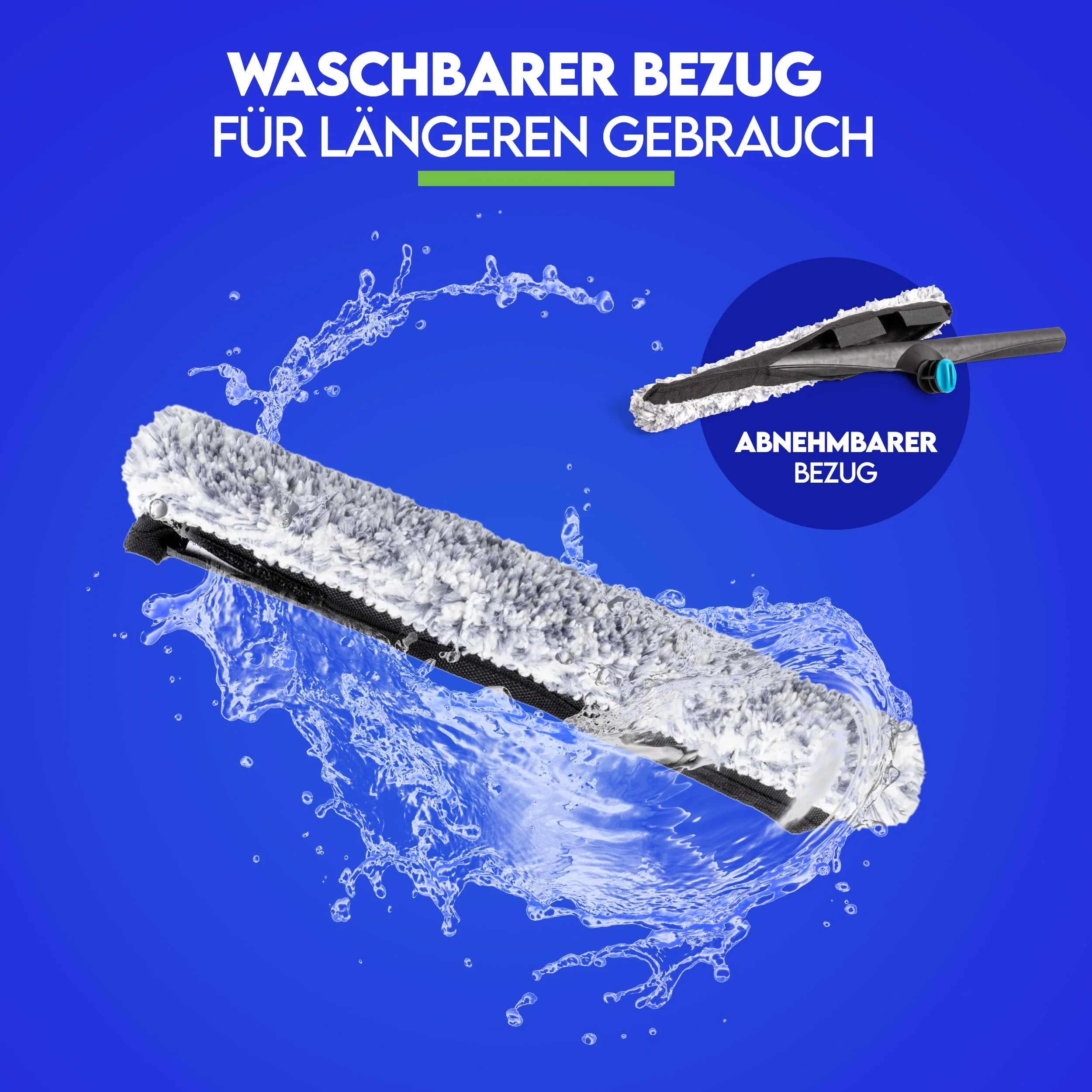 Vero Shine Fensterwischer und Fensterabzieher als Kombi-Set (350mm), Profi Fensterputzer Set für Waschen und Trocknen in einem - Image 4