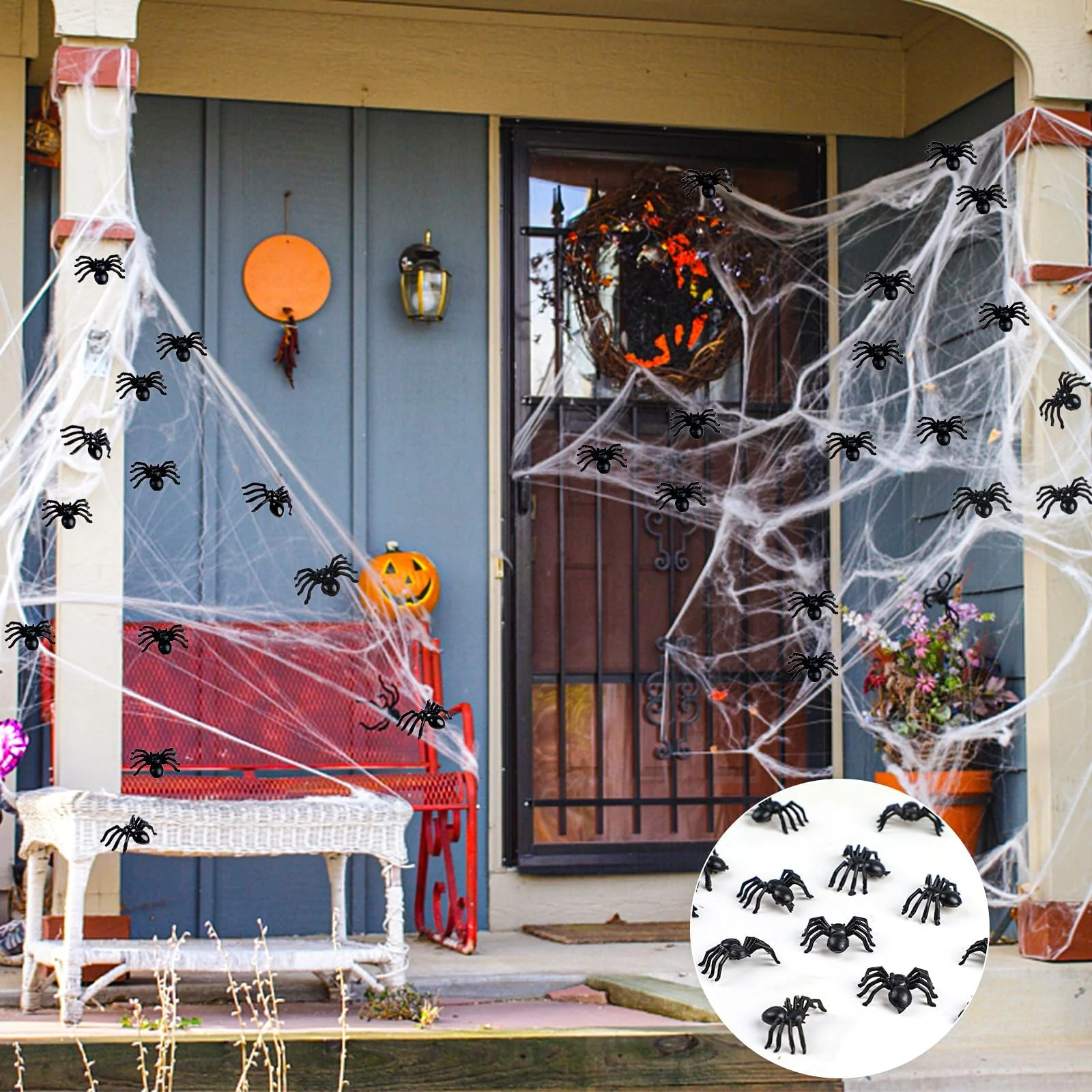 VEYLIN 120 Stück Halloween Spinnen - Kleine Schwarze Plastikspinnen - Perfekt für Halloween Party, Streudeko, Tischdekoration, Basteln und Halloween Spinnennetz Dekoration - Image 6