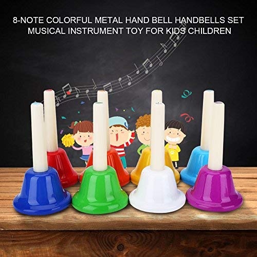 VGEBY Handklingel Set, 8 Note Metall Musial Handbells Diatonische Glocken Pädagogische Instrumente Spielzeug Montessori Glocken - Image 3