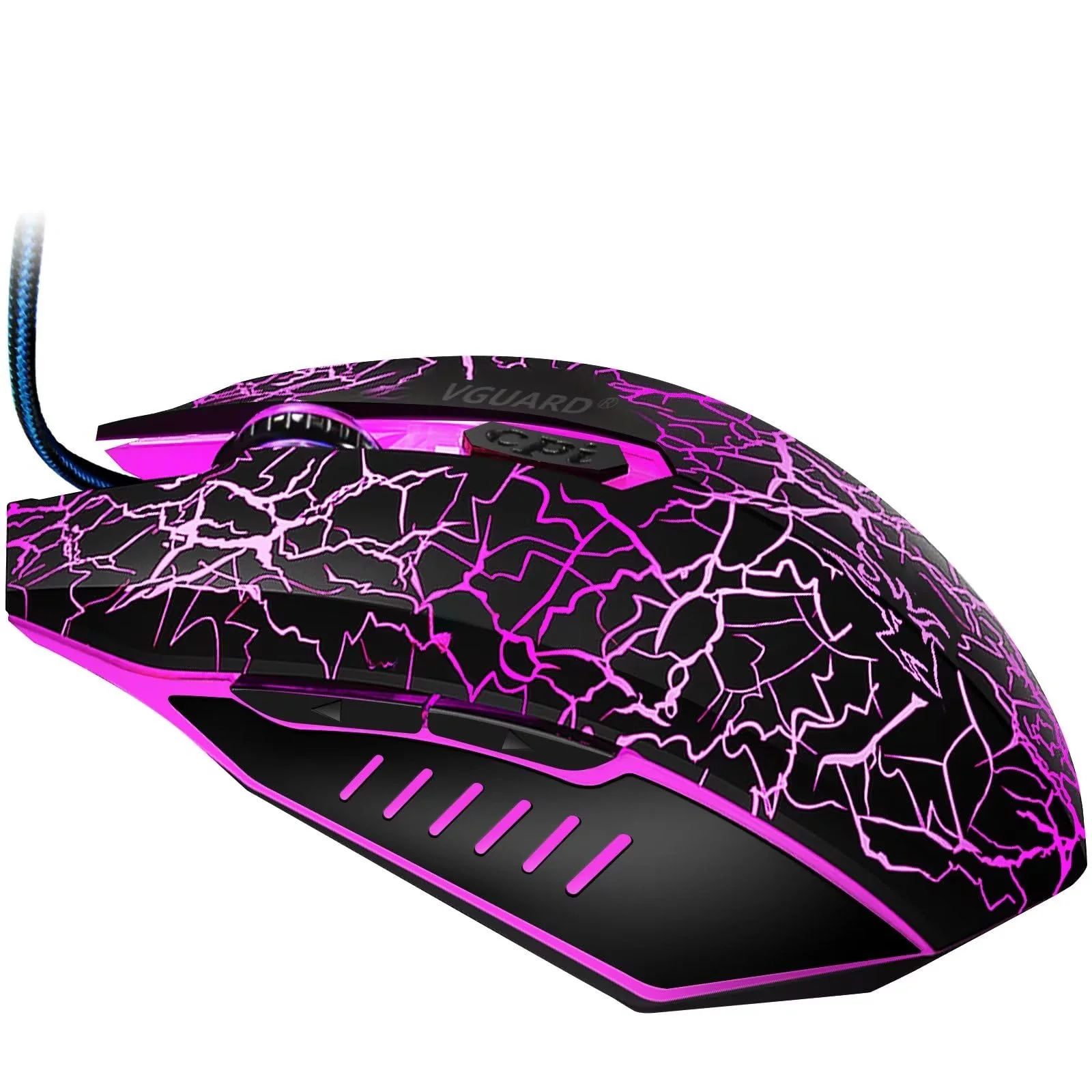 VGUARD Gaming Maus, Wired Hohe Präzision Optische Professionelle Wired Gaming Maus mit 6 Tasten/7-Modi LED Design für pro Gamer - Schwarz - Image 10