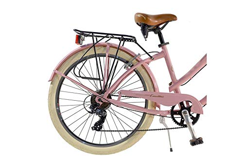 Via Veneto by Canellini Fahrrad Rad Citybike CTB Frau Vintage Retro American Cruiser Alluminium Rosa - Image 3