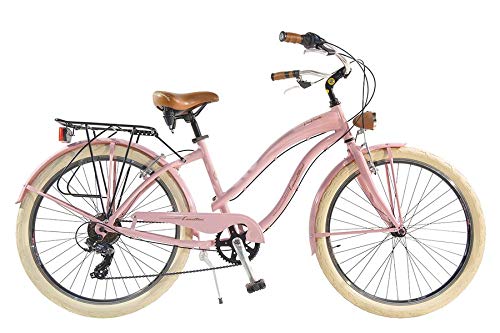 Via Veneto by Canellini Fahrrad Rad Citybike CTB Frau Vintage Retro American Cruiser Alluminium Rosa - Image 4