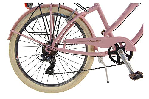 Via Veneto by Canellini Fahrrad Rad Citybike CTB Frau Vintage Retro American Cruiser Alluminium Rosa - Image 5