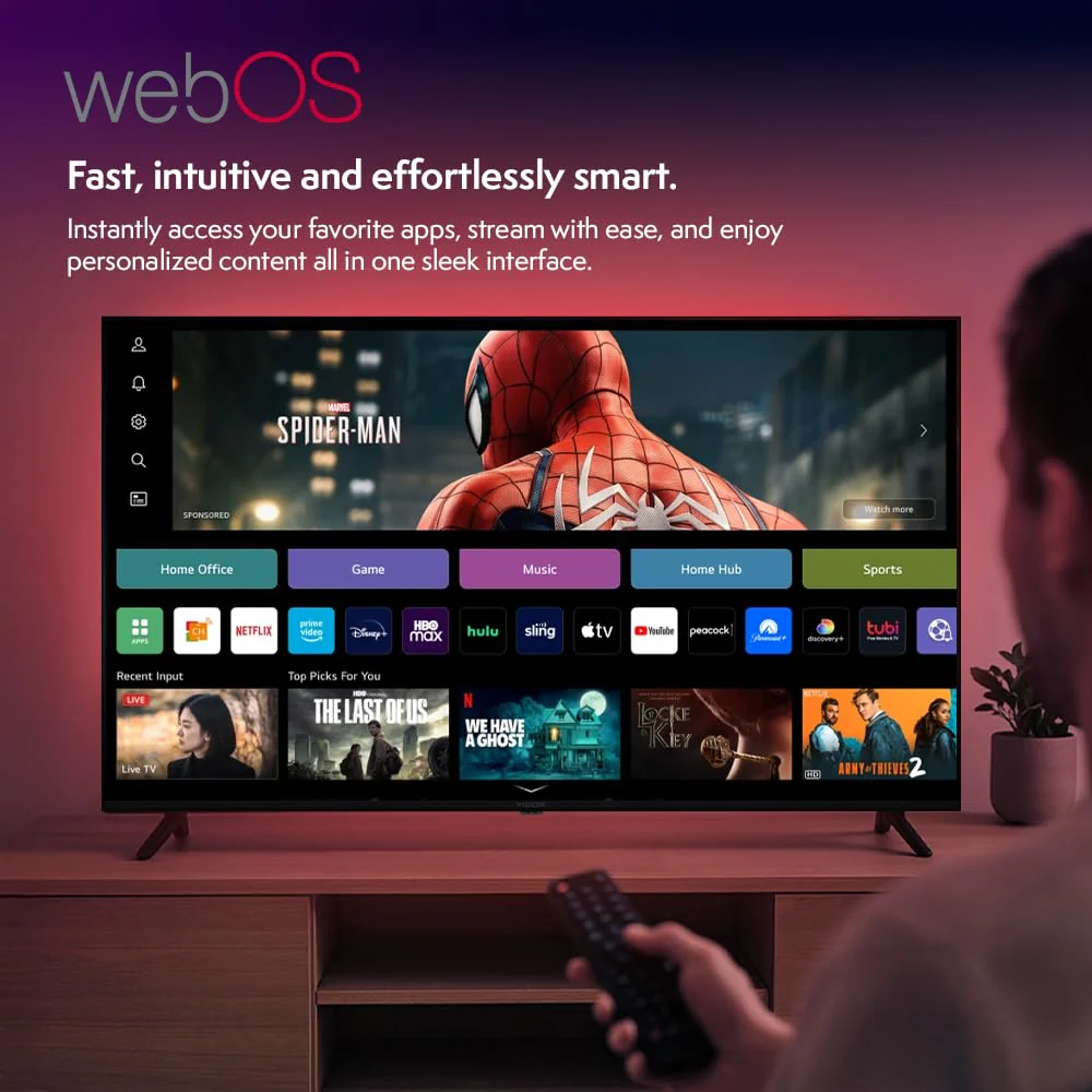 Vibox 40-Zoll Full HD LED Smart TV | WebOS | 3X HDMI, 2X USB | Wandmontage kompatibel | Gestenfernbedienung mit Streaming-Steuerung - Image 12