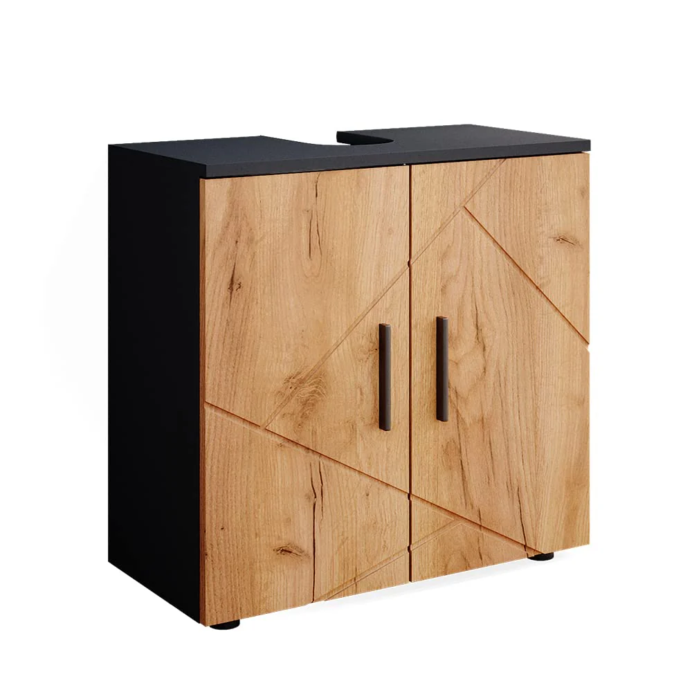 Vicco Waschbeckenunterschrank Irma, Anthrazit/Eiche, 60 x 59 cm - Image 6