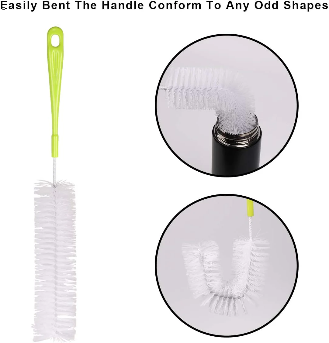 Vicloon Flaschenbürsten, Langer Griff Reinigungsbürste, Flasche Reinigungsbürsten, Tassenbürste, Lange Bürsten mit Nylonborsten, 4*Lange Reinigungsbürste und 4*Schlauchbürste, für Babyflaschen, Glas