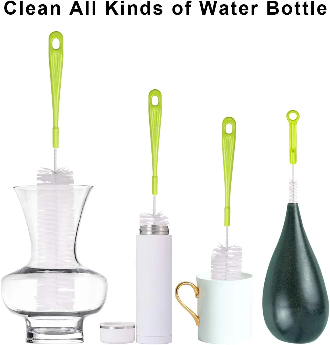 Vicloon Flaschenbürsten, Langer Griff Reinigungsbürste, Flasche Reinigungsbürsten, Tassenbürste, Lange Bürsten mit Nylonborsten, 4*Lange Reinigungsbürste und 4*Schlauchbürste, für Babyflaschen, Glas - Image 6