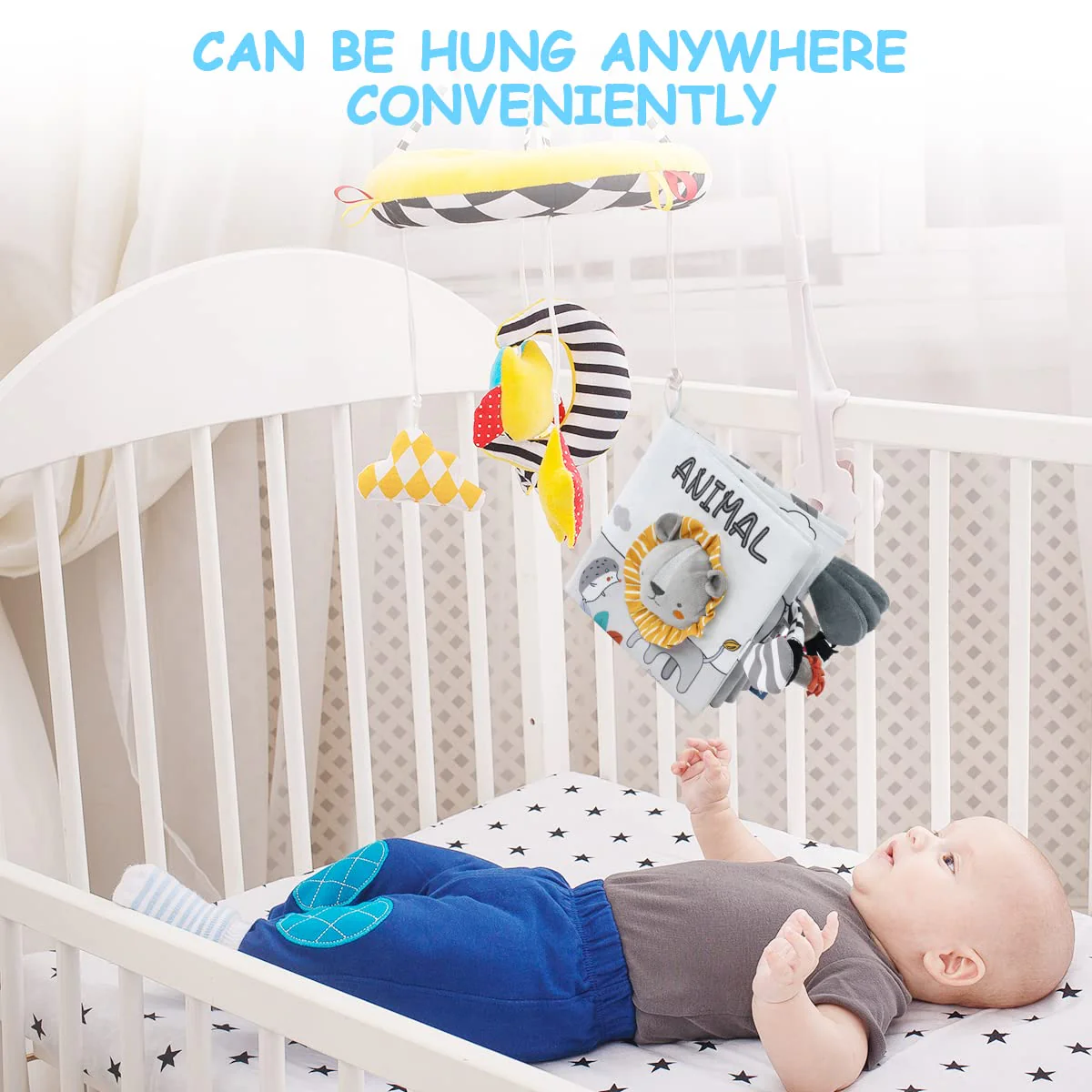 Vicloon Stoffbuch für Babys,Bilderbuch aus Stoff mit Tiere,frühe Entwicklung Baby Tuch Bücher,Wahrnehmungs-Lernspielzeug,Geschenke für Babys-LöwenStil - Image 3