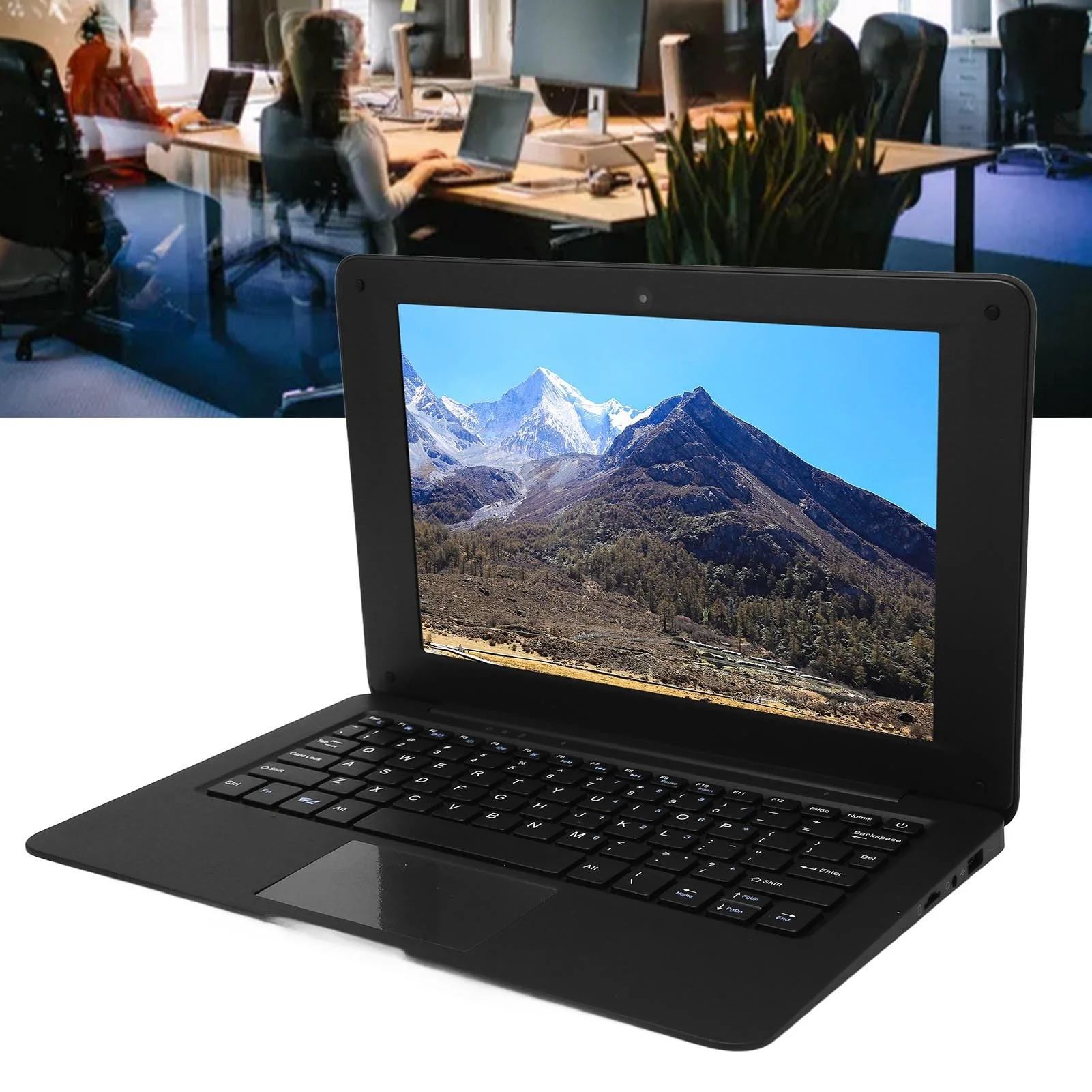 Vikye Laptop-Computer, 10,1'' LCD, 3 GB RAM, 64 GB ROM Notebook, 2,4 GHz Dual-Core-CPU, Business-Laptop für Win 10, 2500 MAh, für Büro, Reisen, Zuhause (EU-Stecker 3G+64G) - Image 7