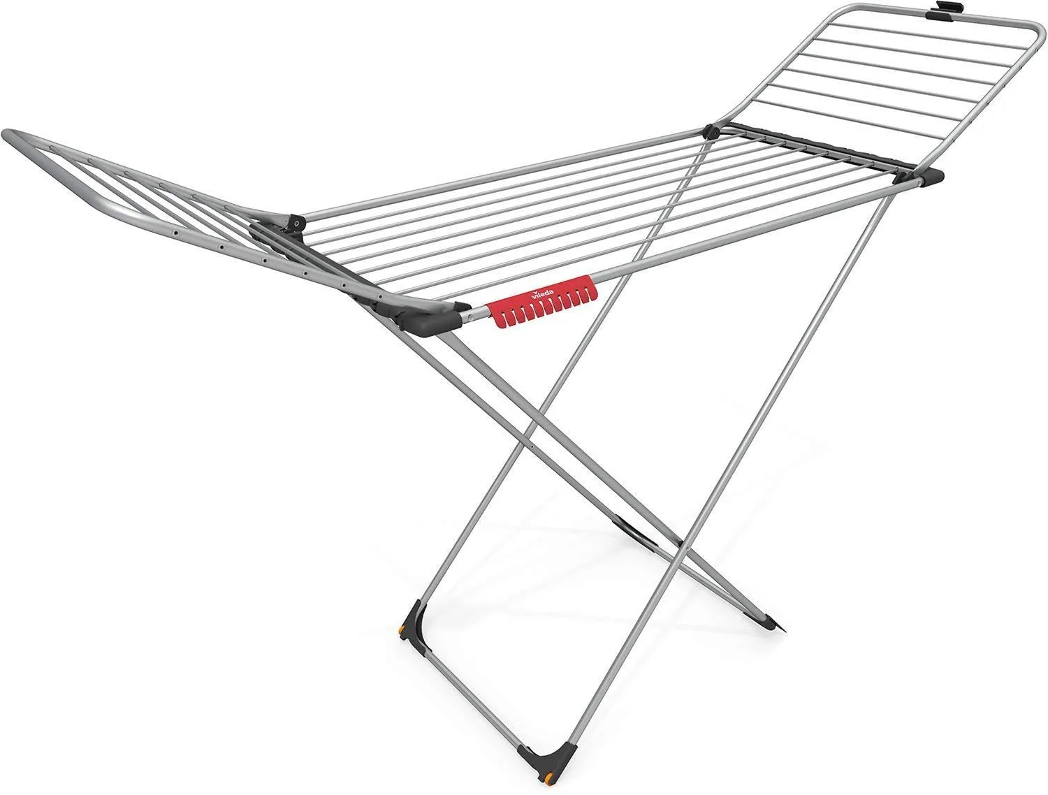 Vileda Aluminium 100 Wäscheständer ausziehbar, 20 m Trockenleinenlänge, extradicke Leinen, Kleinteilehalterung, Grau - Image 3